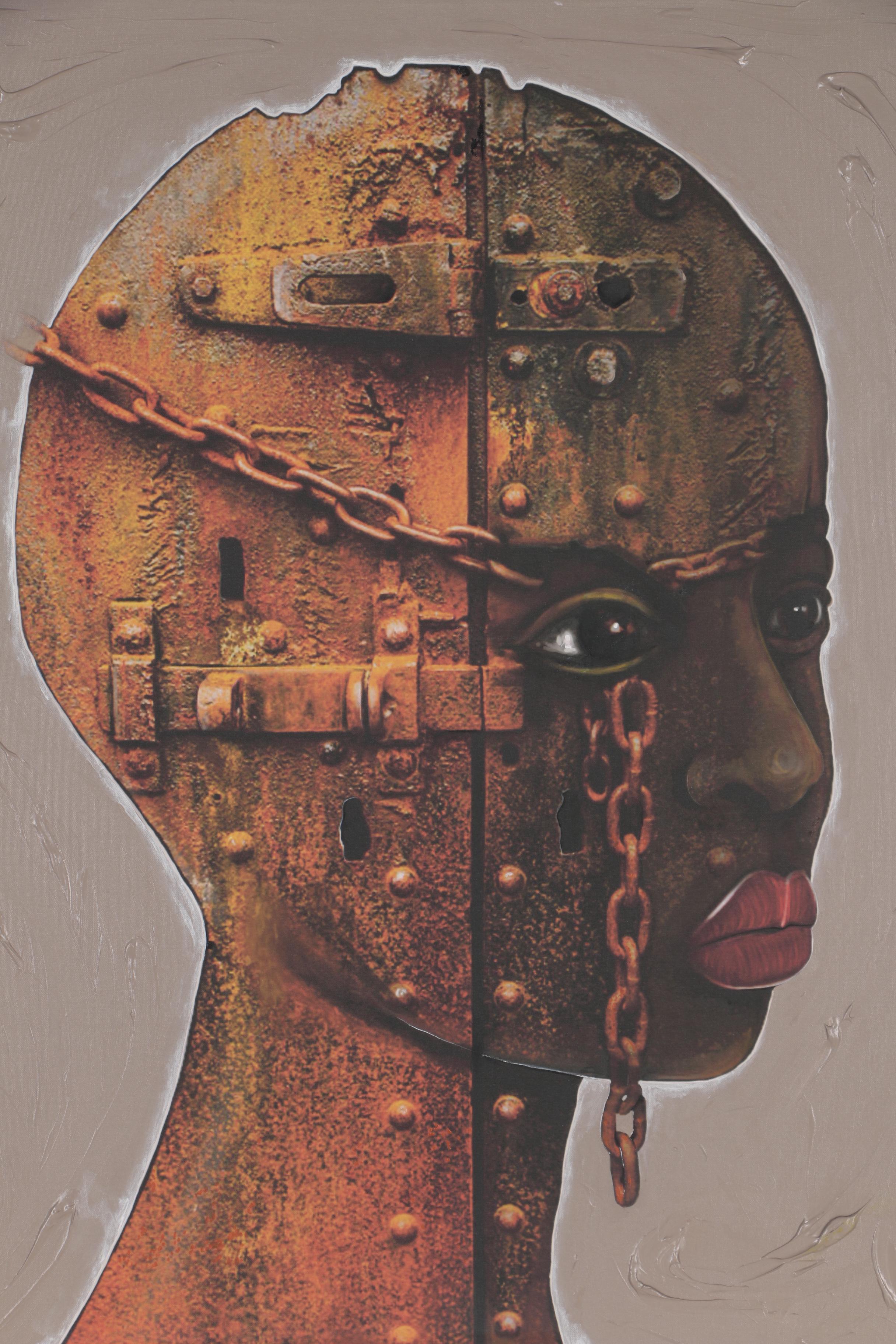 Abiola Idowu Mixed Media Painting "Vision"