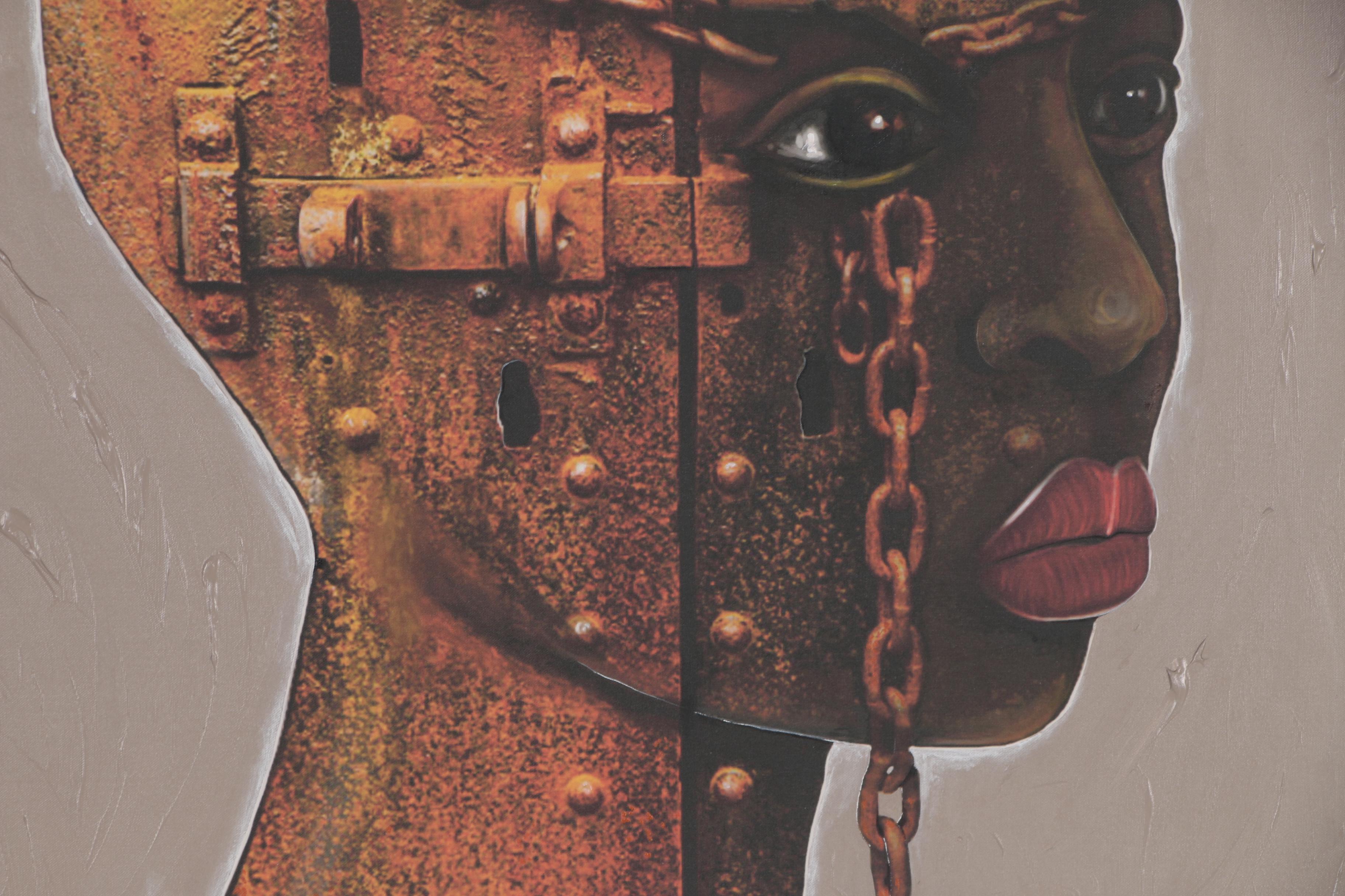 Abiola Idowu Mixed Media Painting "Vision"