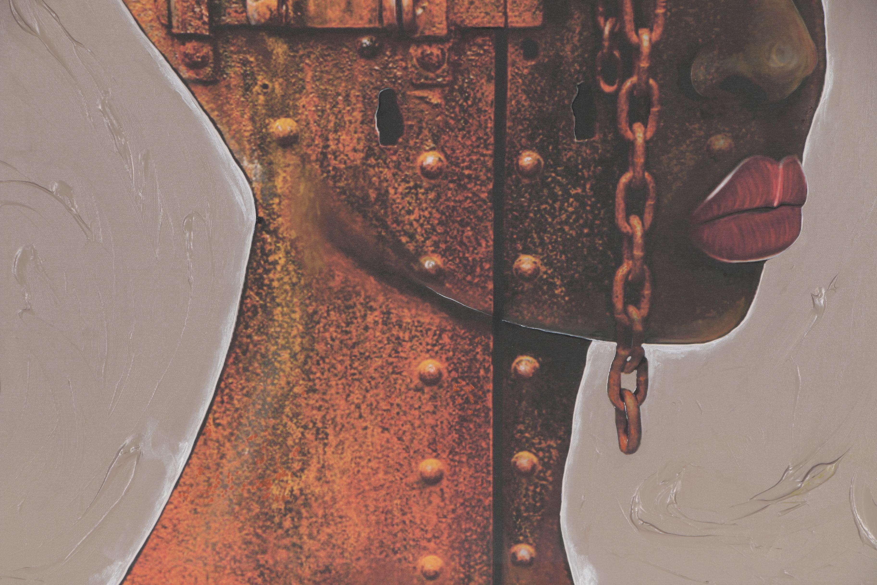 Abiola Idowu Mixed Media Painting "Vision"