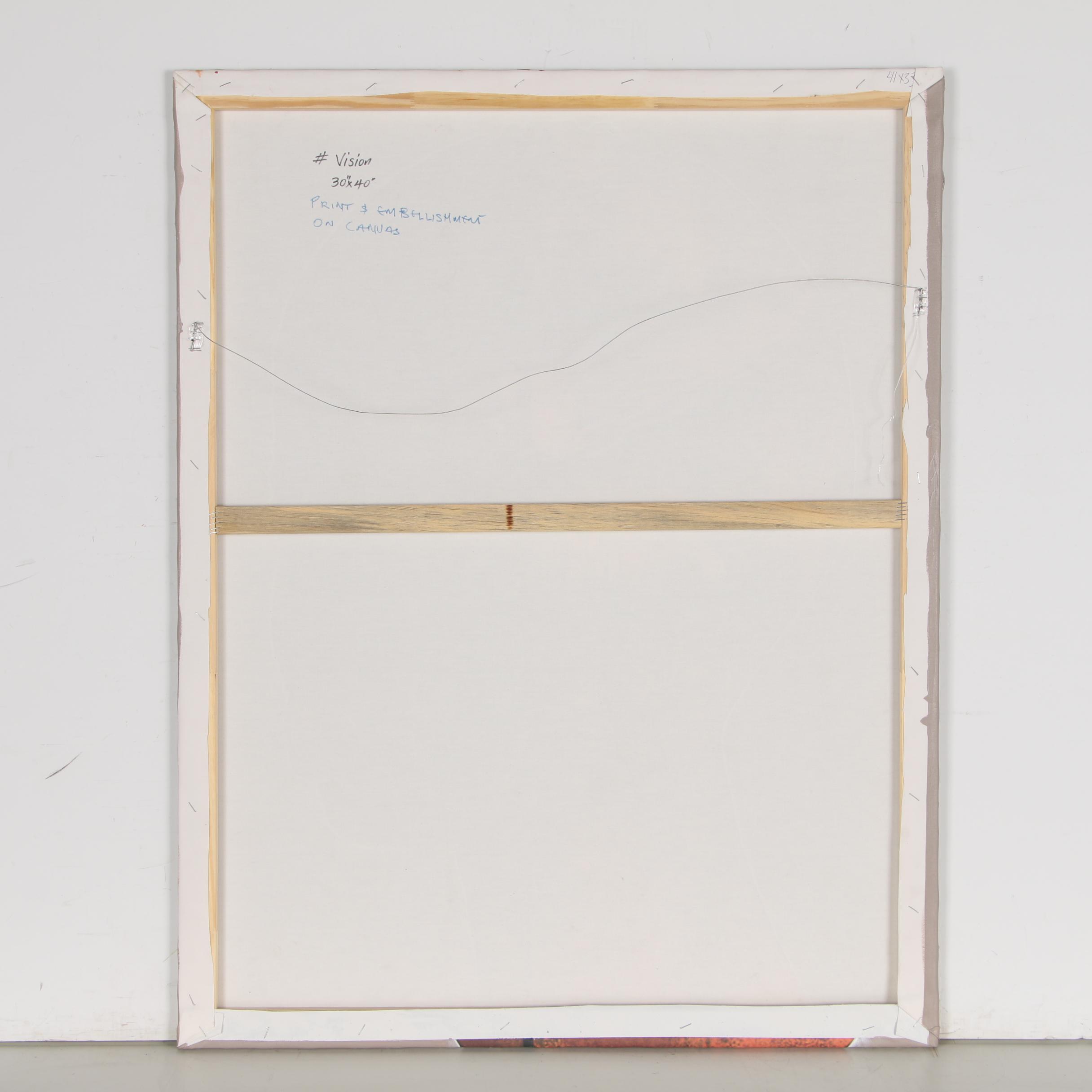 Abiola Idowu Mixed Media Painting "Vision"