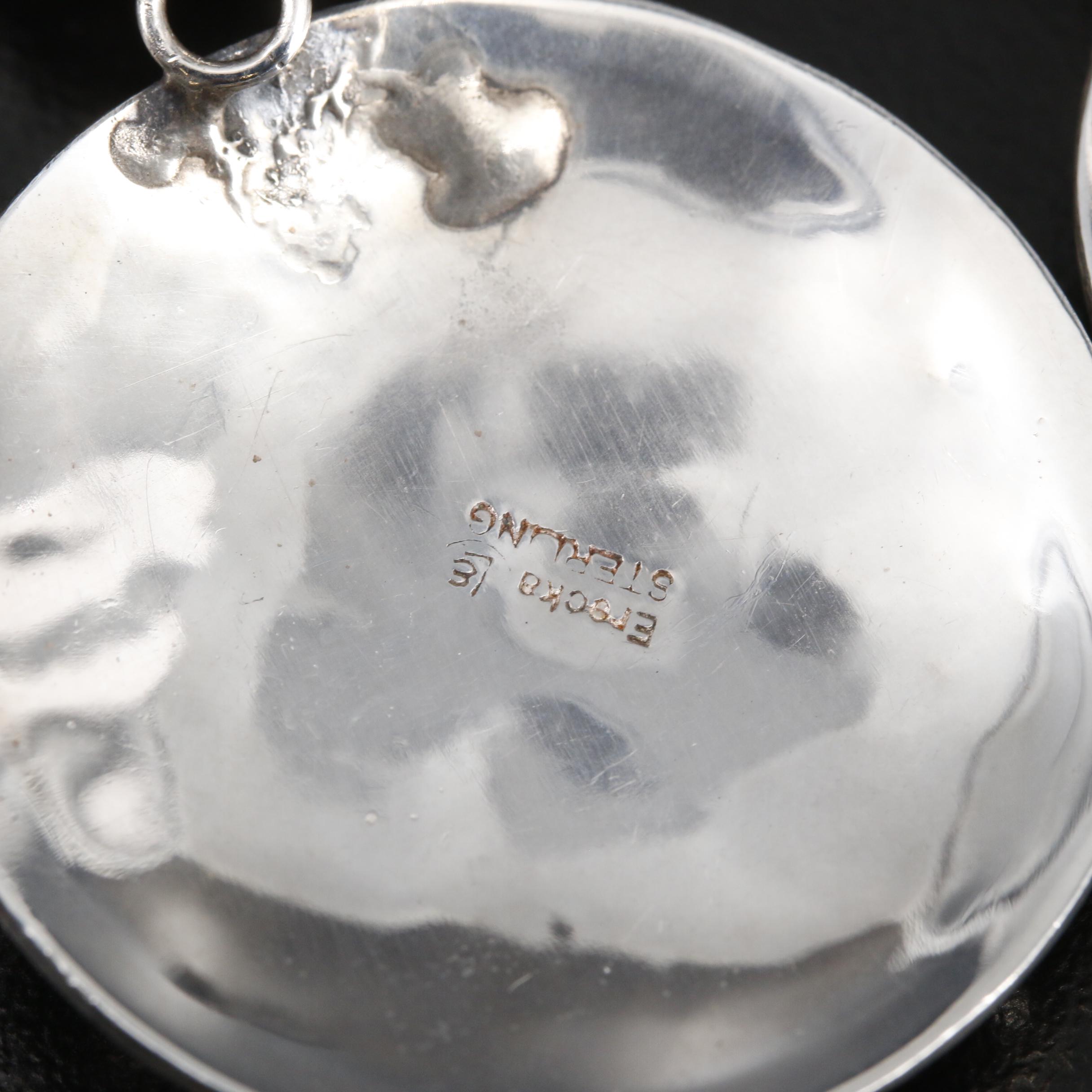 Erecka Lee Navajo Diné Sterling Floral Drop Earrings