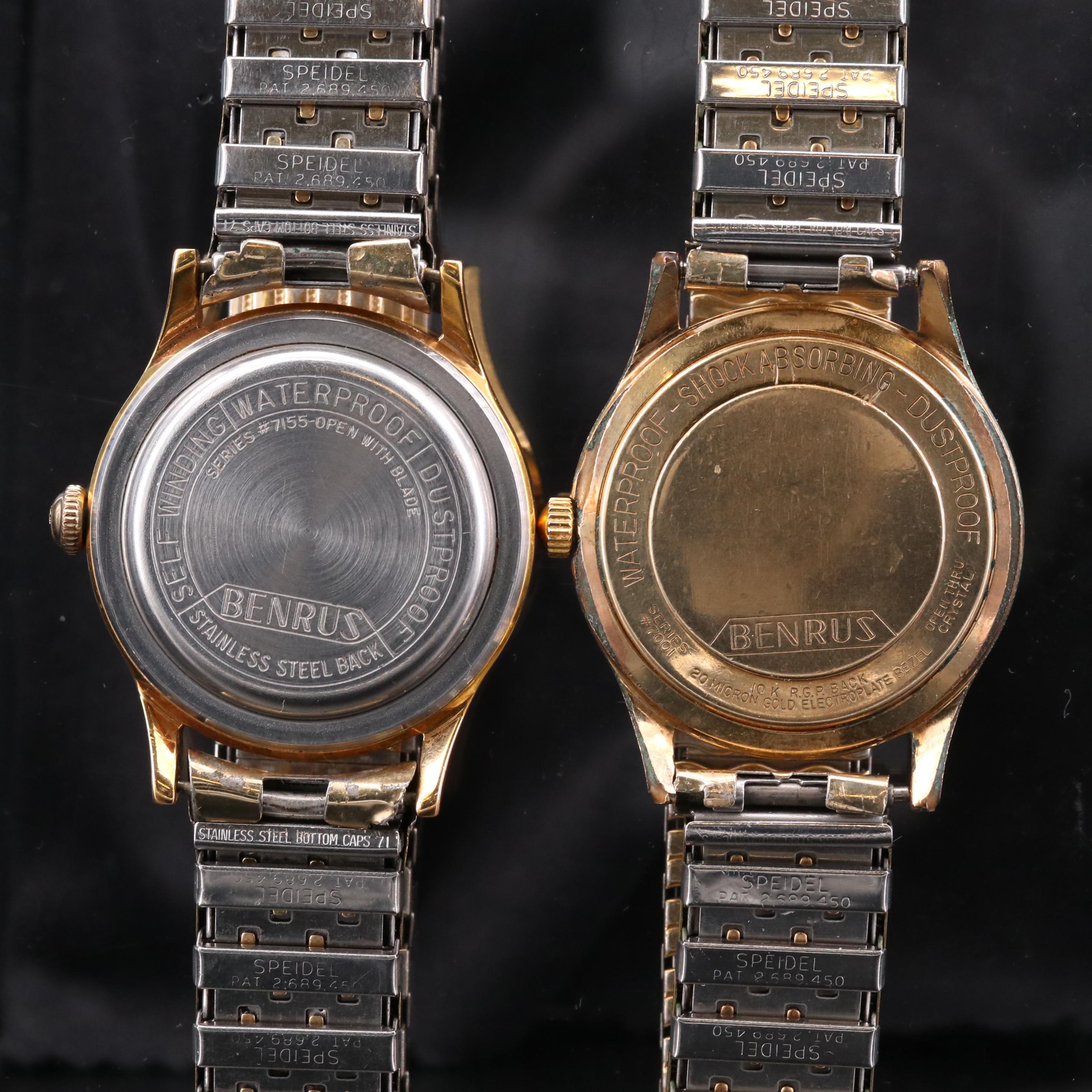 Pair of Vintage Benrus Stem and Self Winding Watches