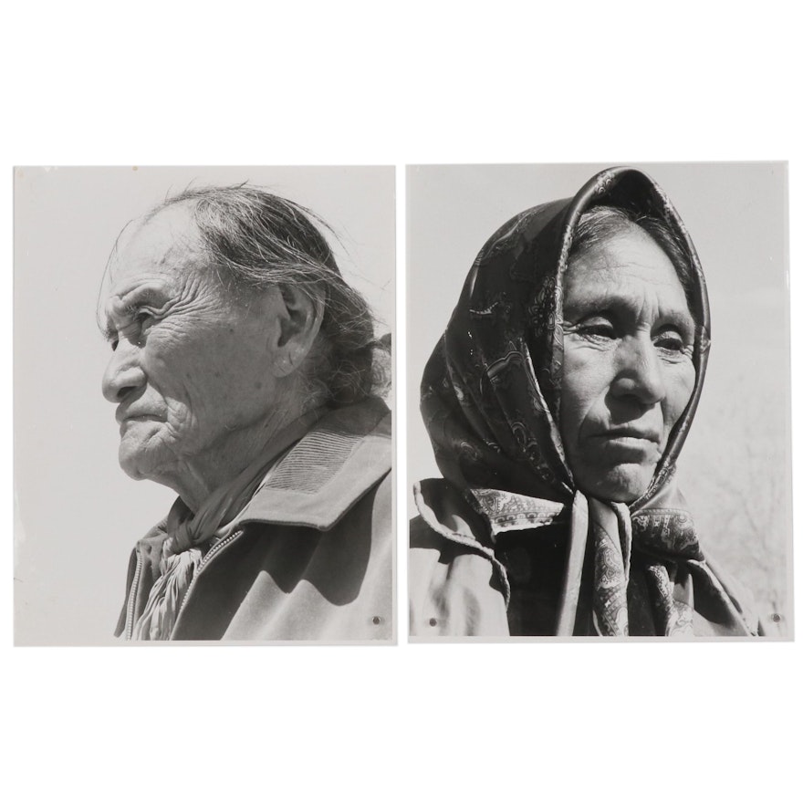 Native American Portrait Silver Gelatin Photographs