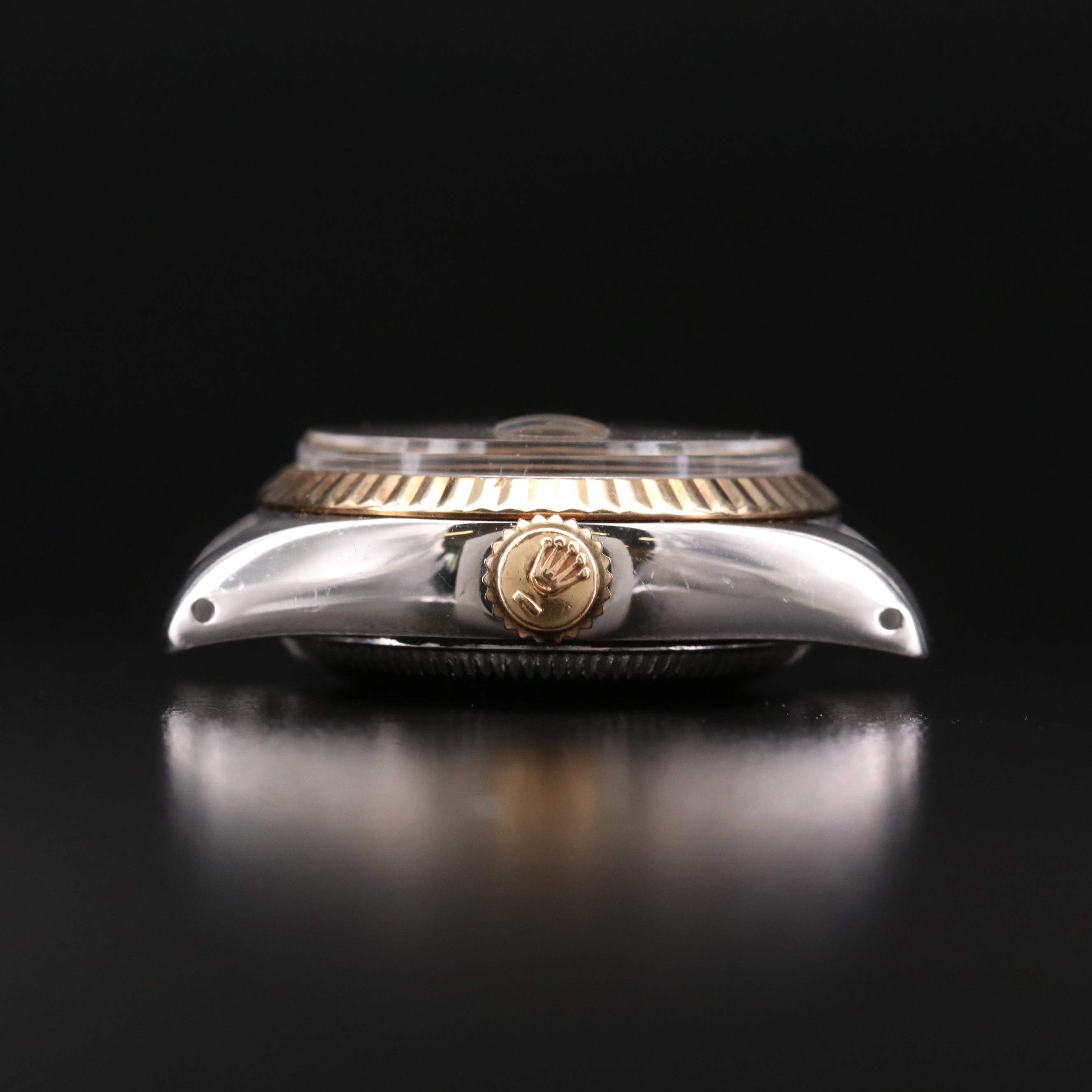 Stainless Steel and 18K Gold Rolex Datejust Watch, 1982