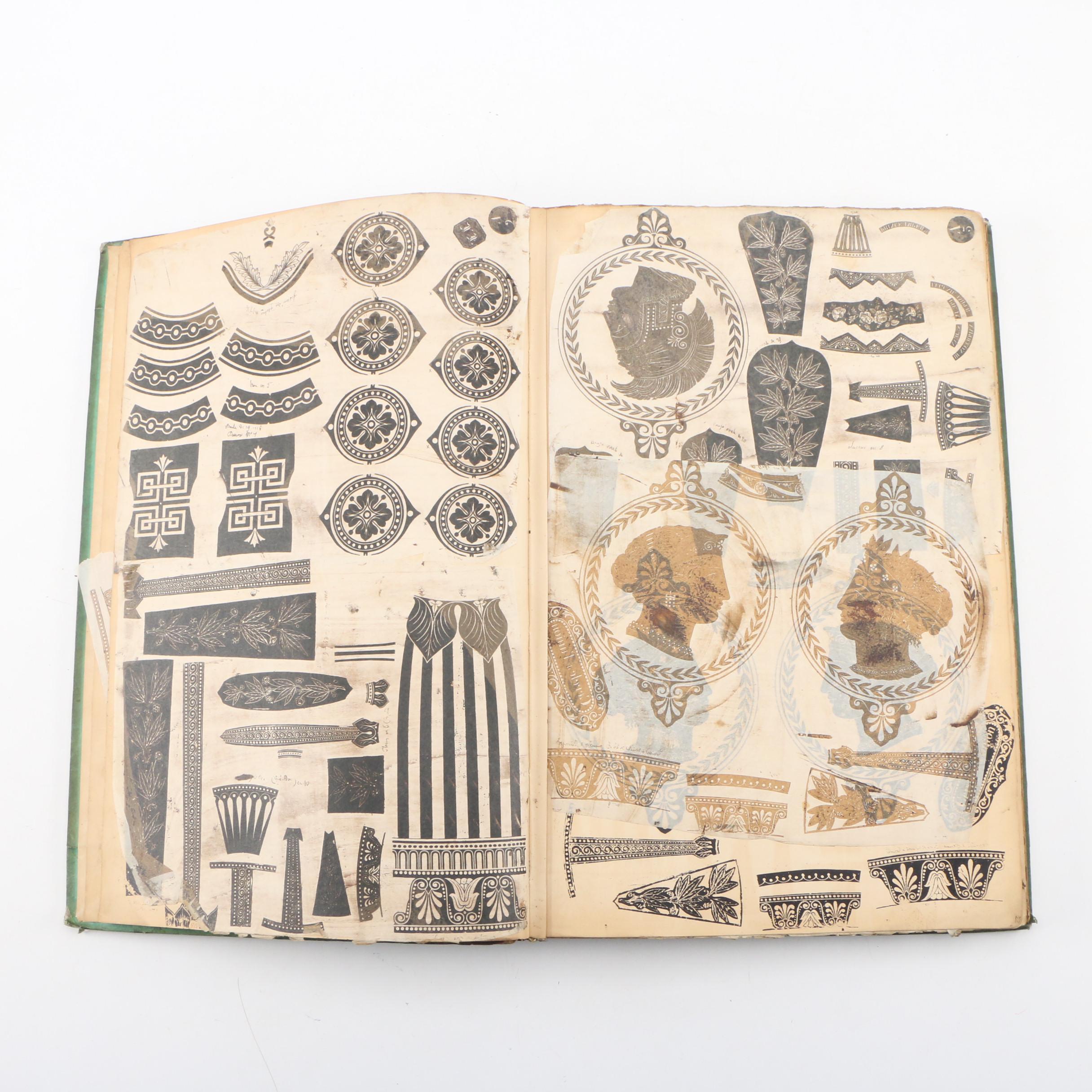 Baccarat Pattern Book for Porcelain and Glass, Late 1800s