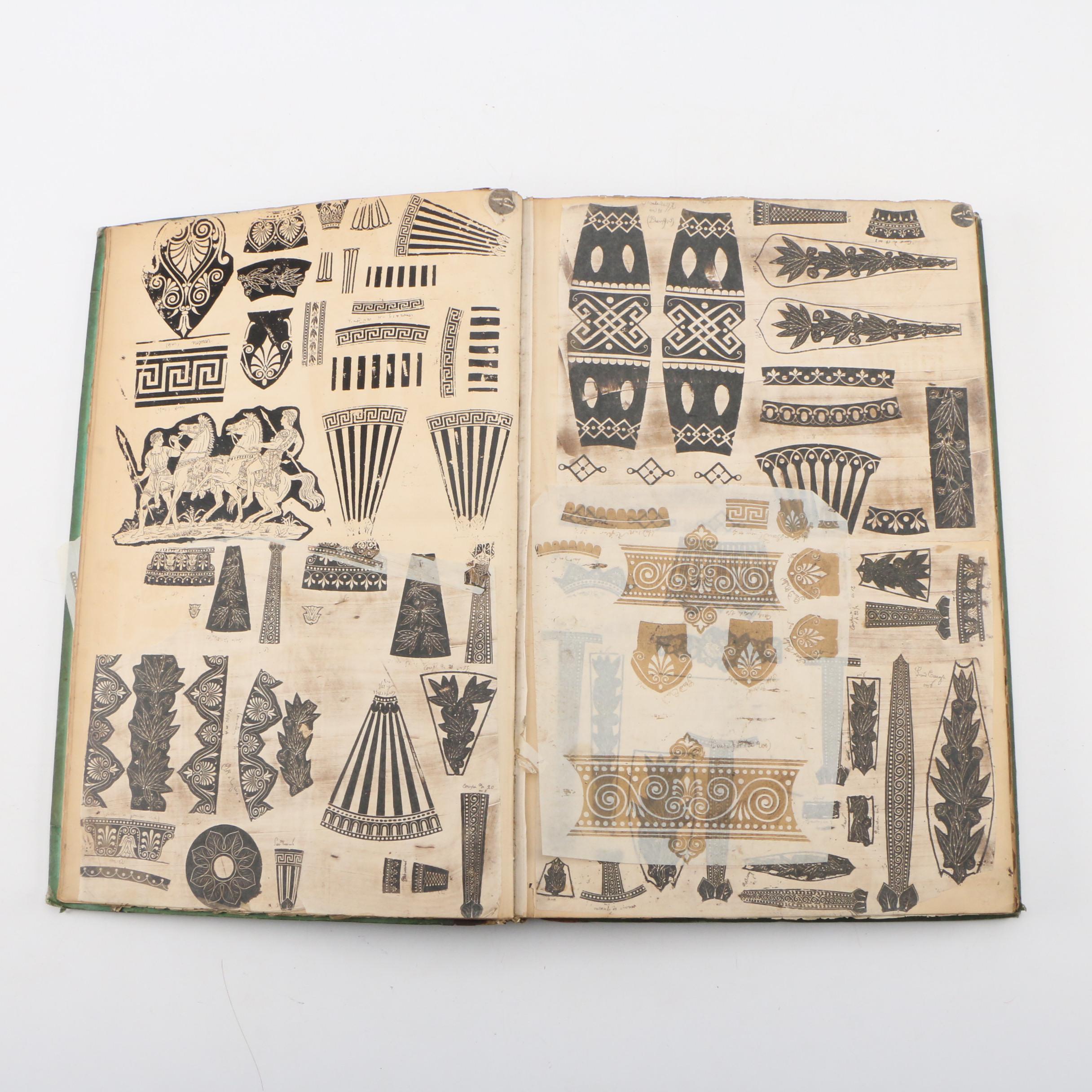 Baccarat Pattern Book for Porcelain and Glass, Late 1800s