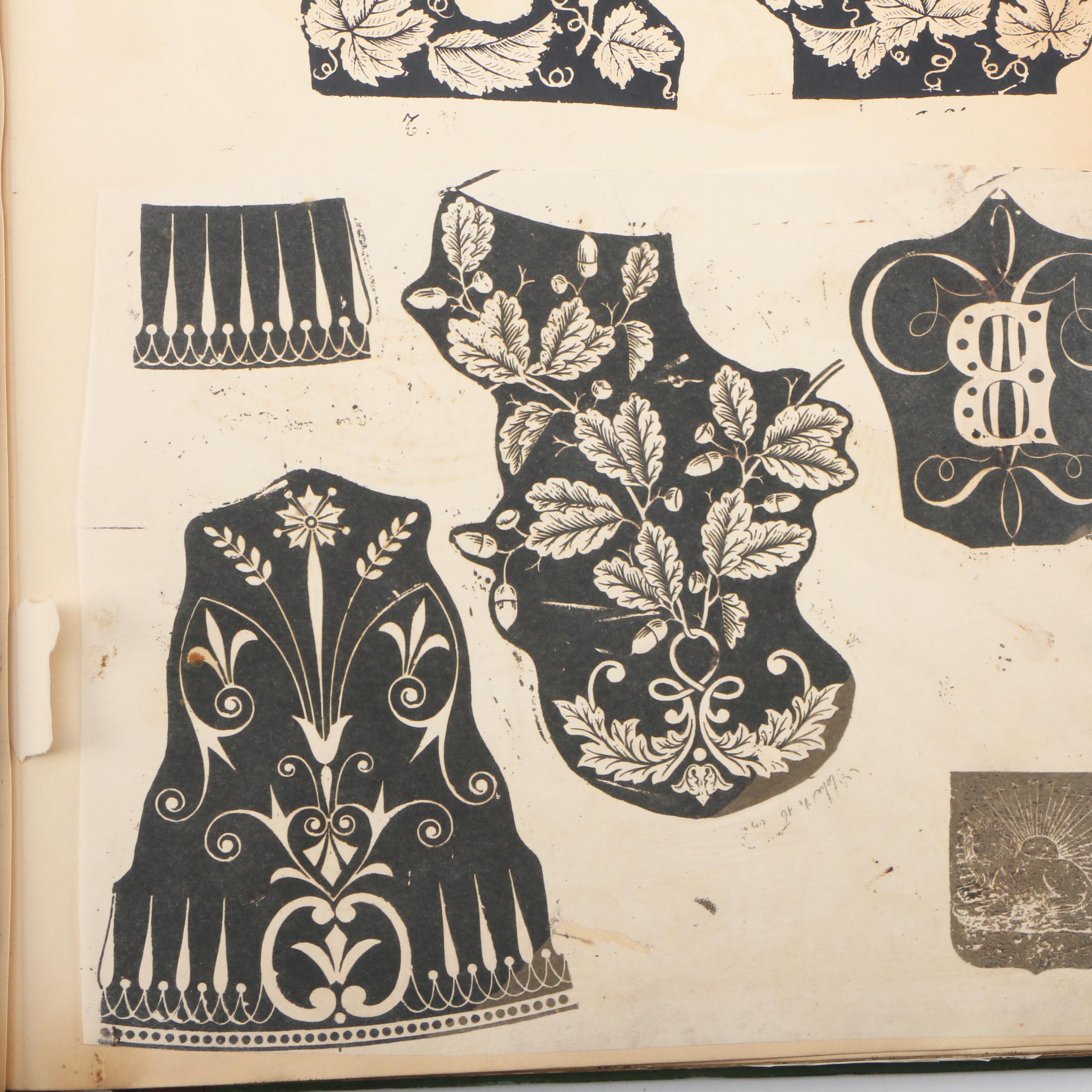 Baccarat Pattern Book for Porcelain and Glass, Late 1800s