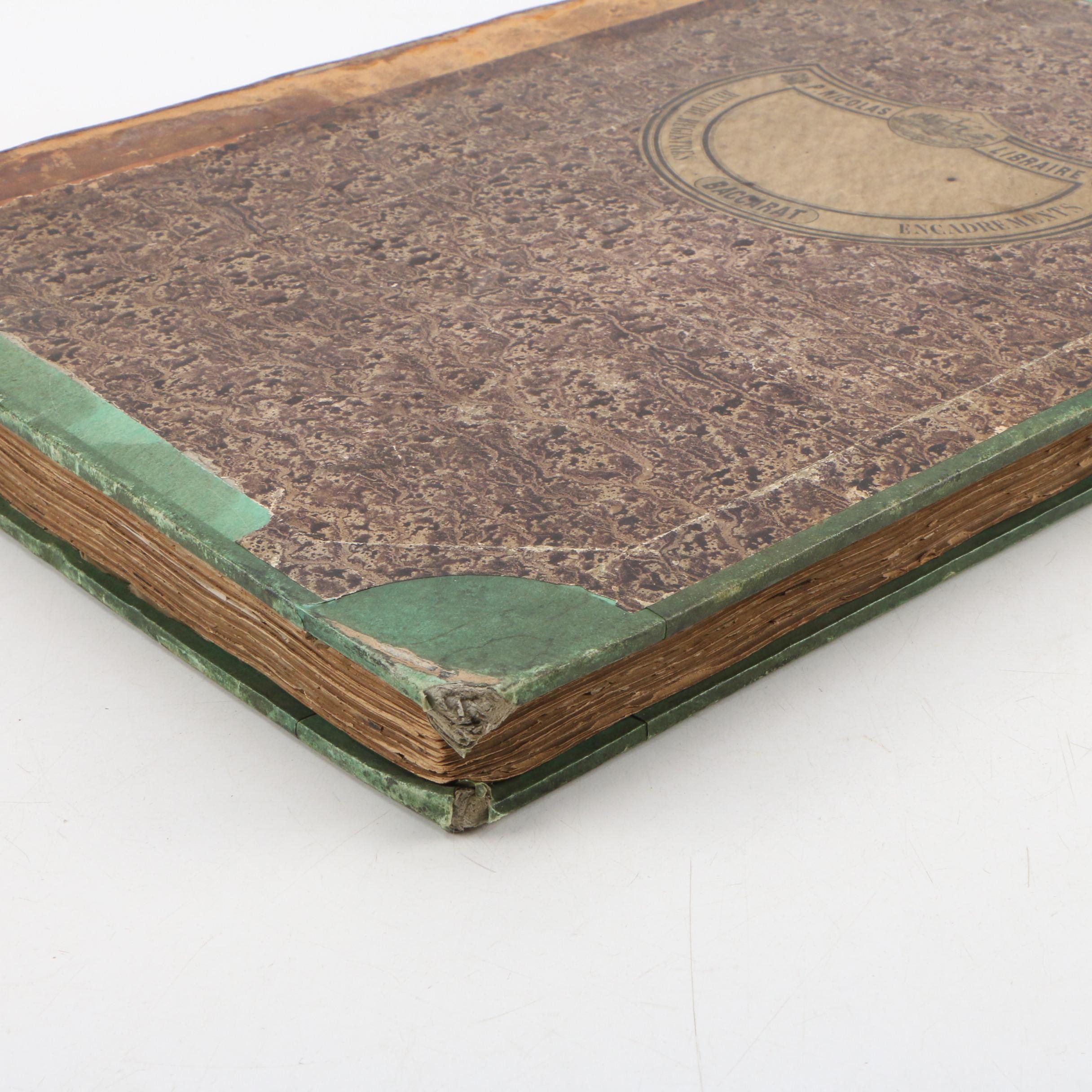 Baccarat Pattern Book for Porcelain and Glass, Late 1800s