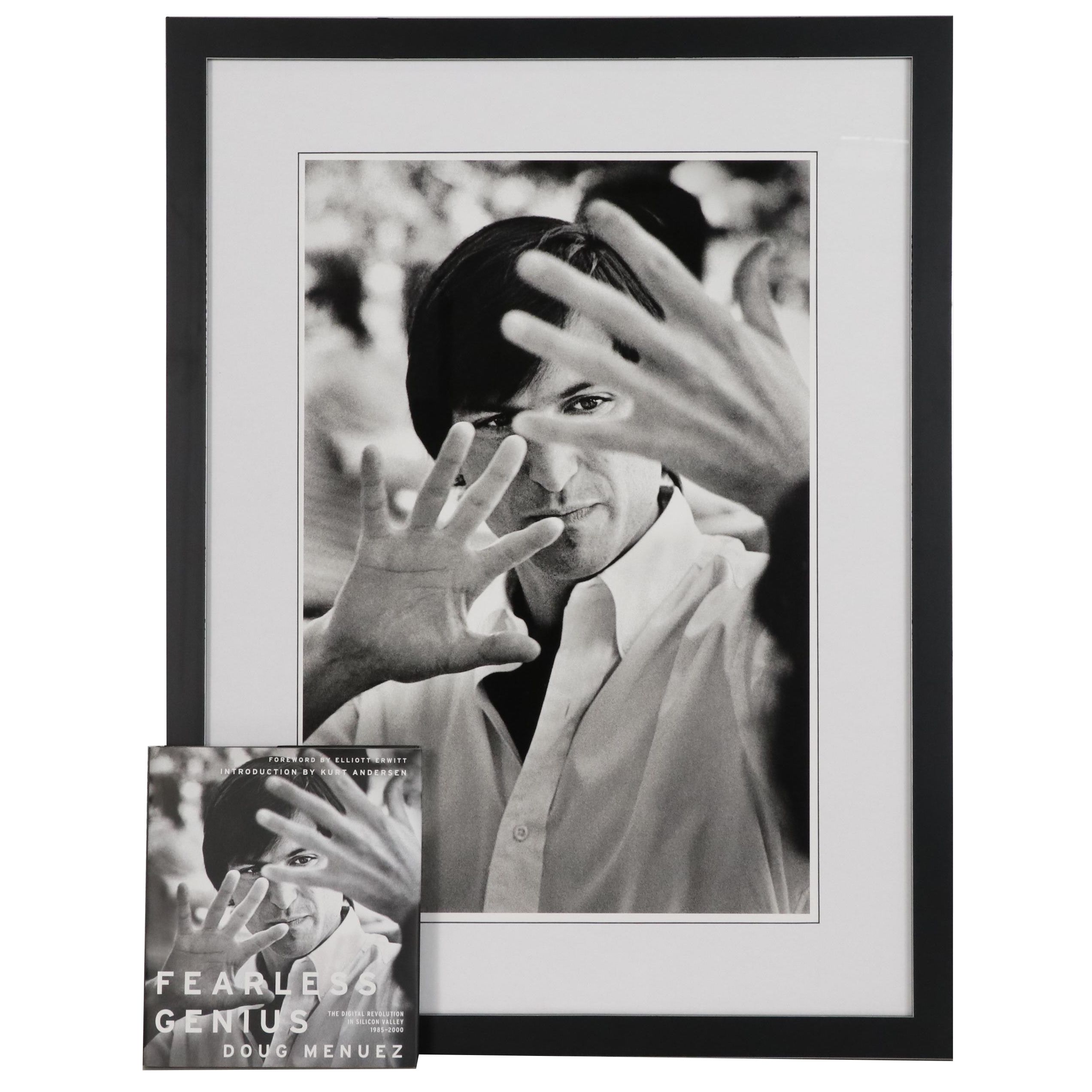 Douglas Menuez Digital Print Photograph "Steve Jobs" and Book "Fearless Genius"