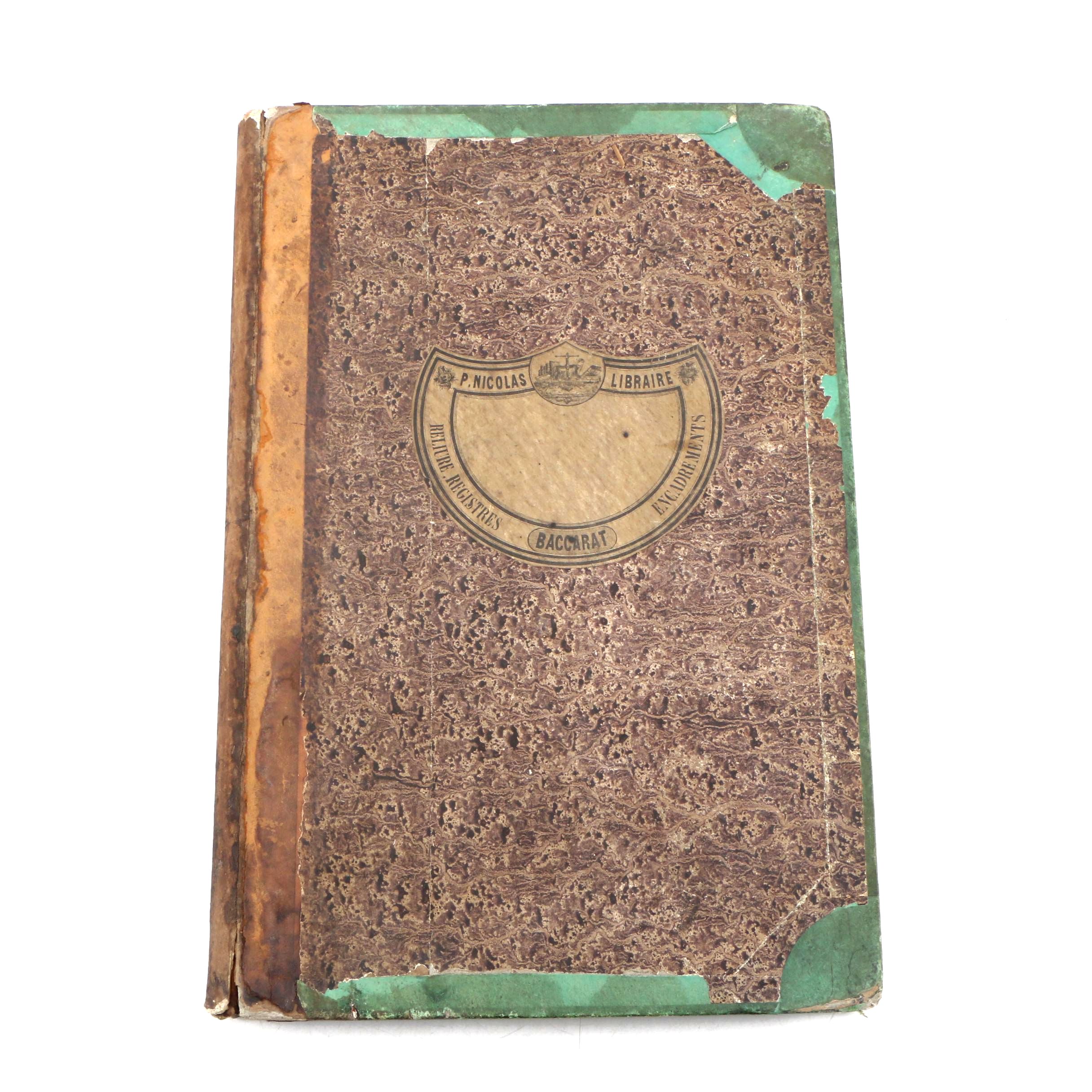 Baccarat Pattern Book for Porcelain and Glass, Late 1800s