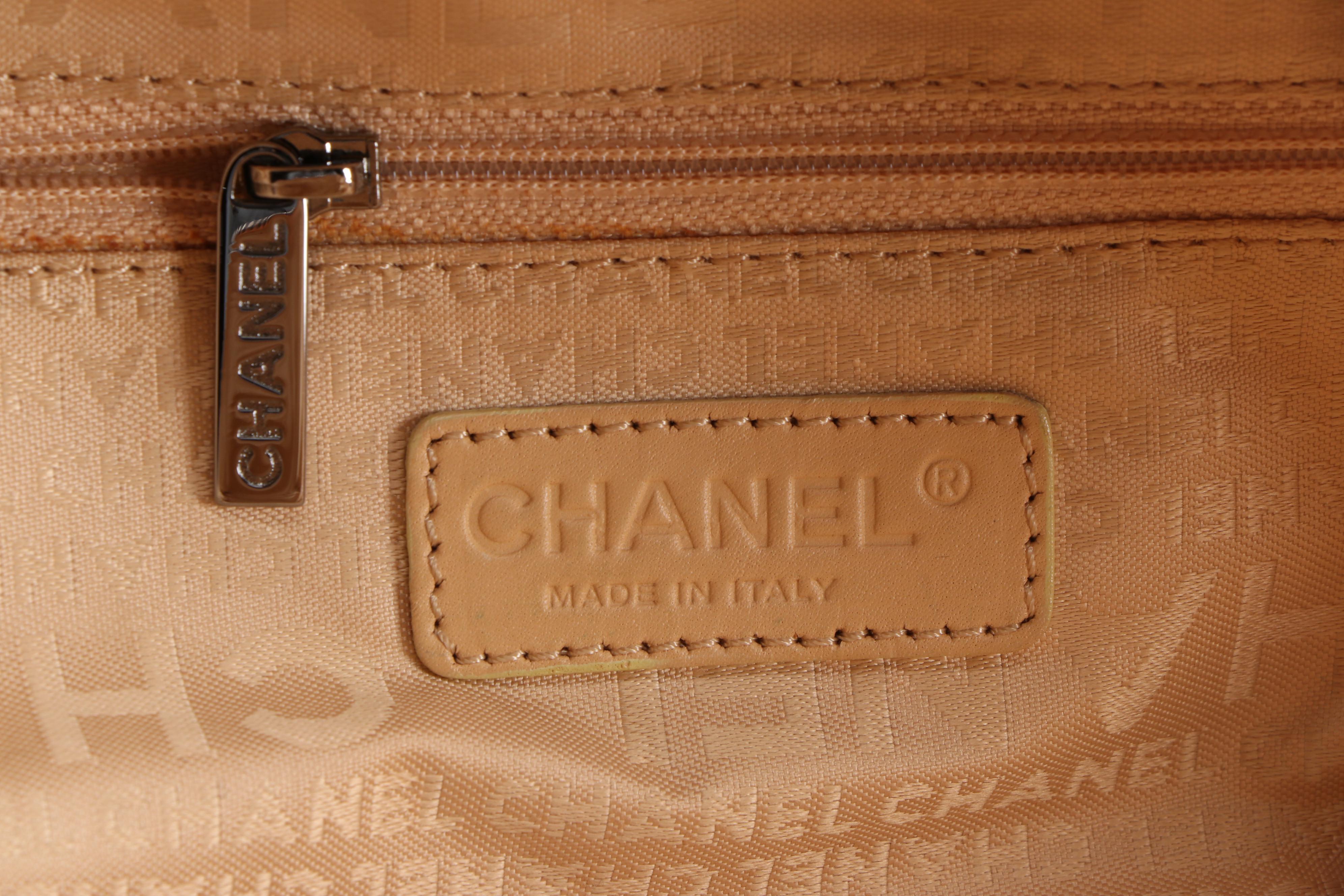 Chanel Quilted Bowler Bag in Blush Beige Caviar Leather