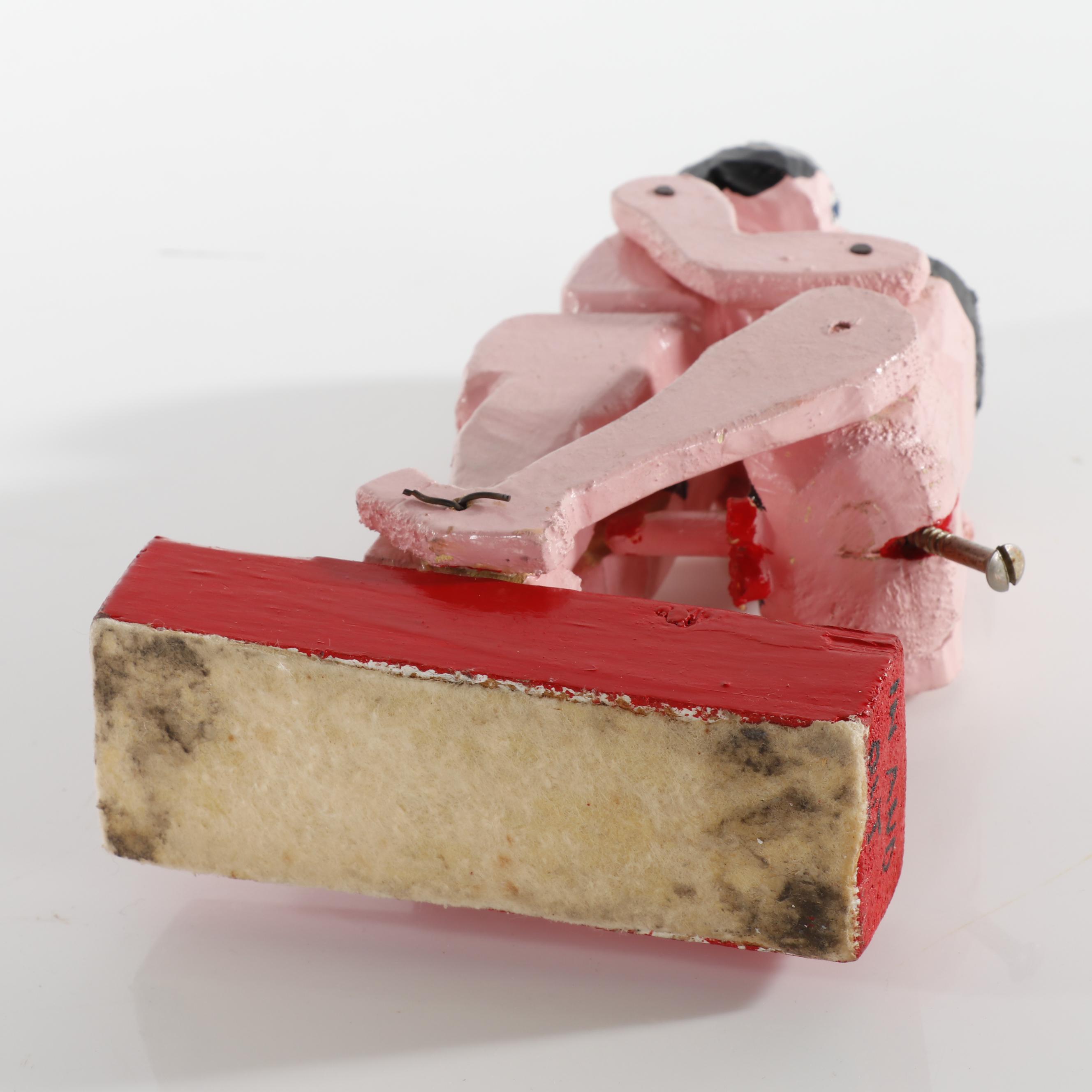 Hugo Sperger Erotic Folk Art Kinetic Wood Sculpture "In and Out"