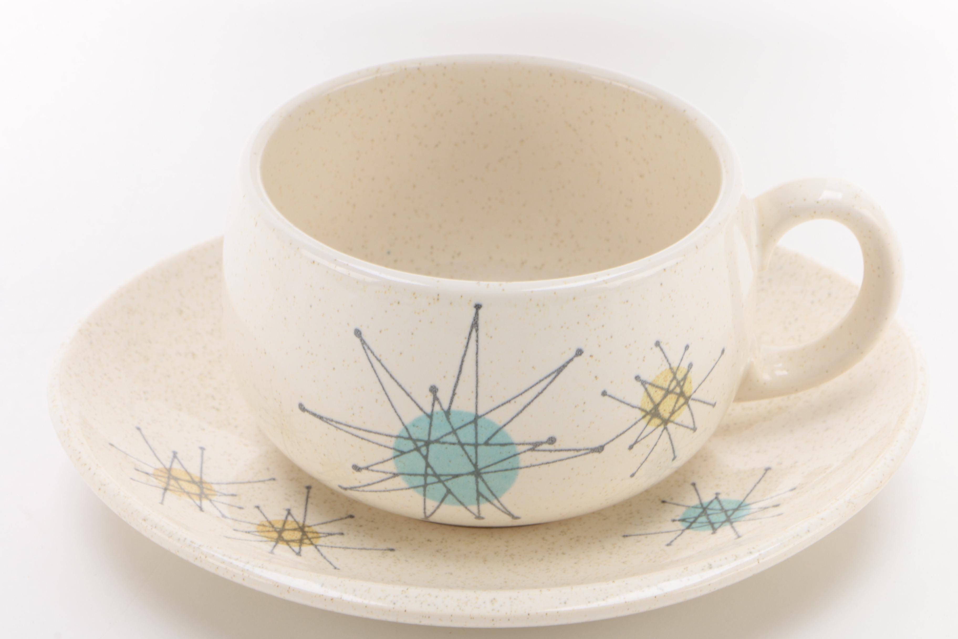 Franciscan "Starburst" Earthenware Dinnerware, Mid-20th Century