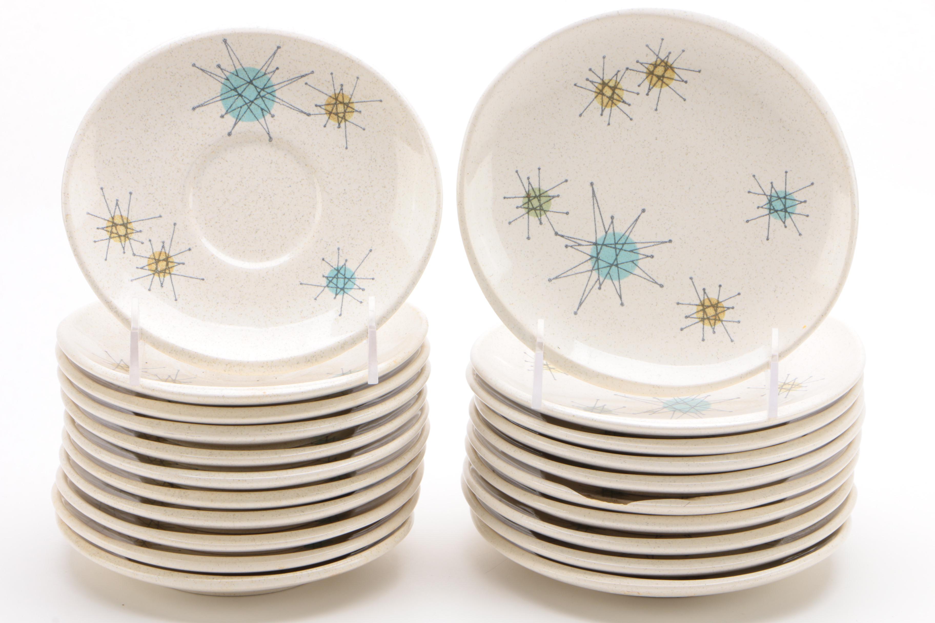 Franciscan "Starburst" Earthenware Dinnerware, Mid-20th Century