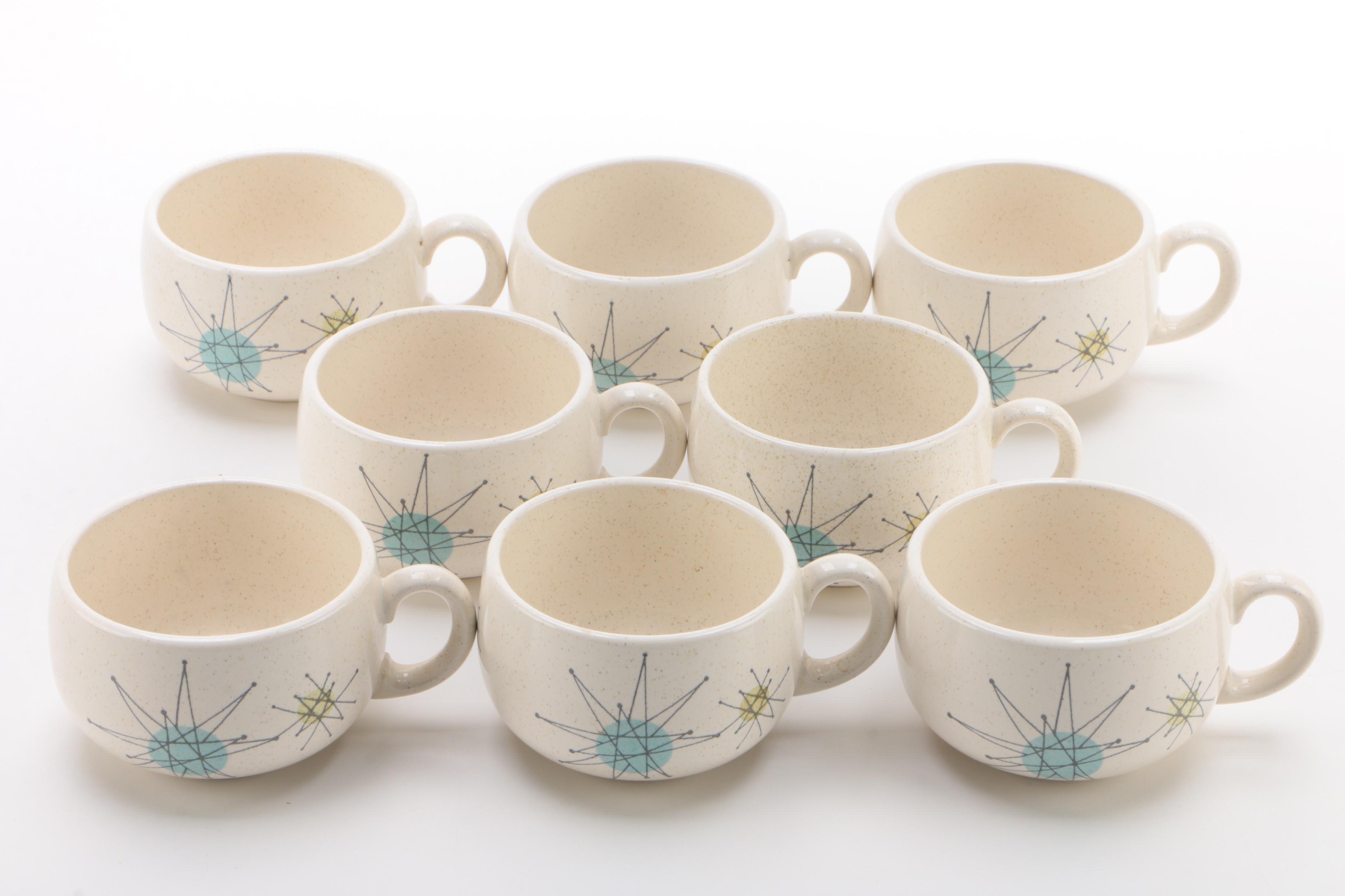 Franciscan "Starburst" Earthenware Dinnerware, Mid-20th Century