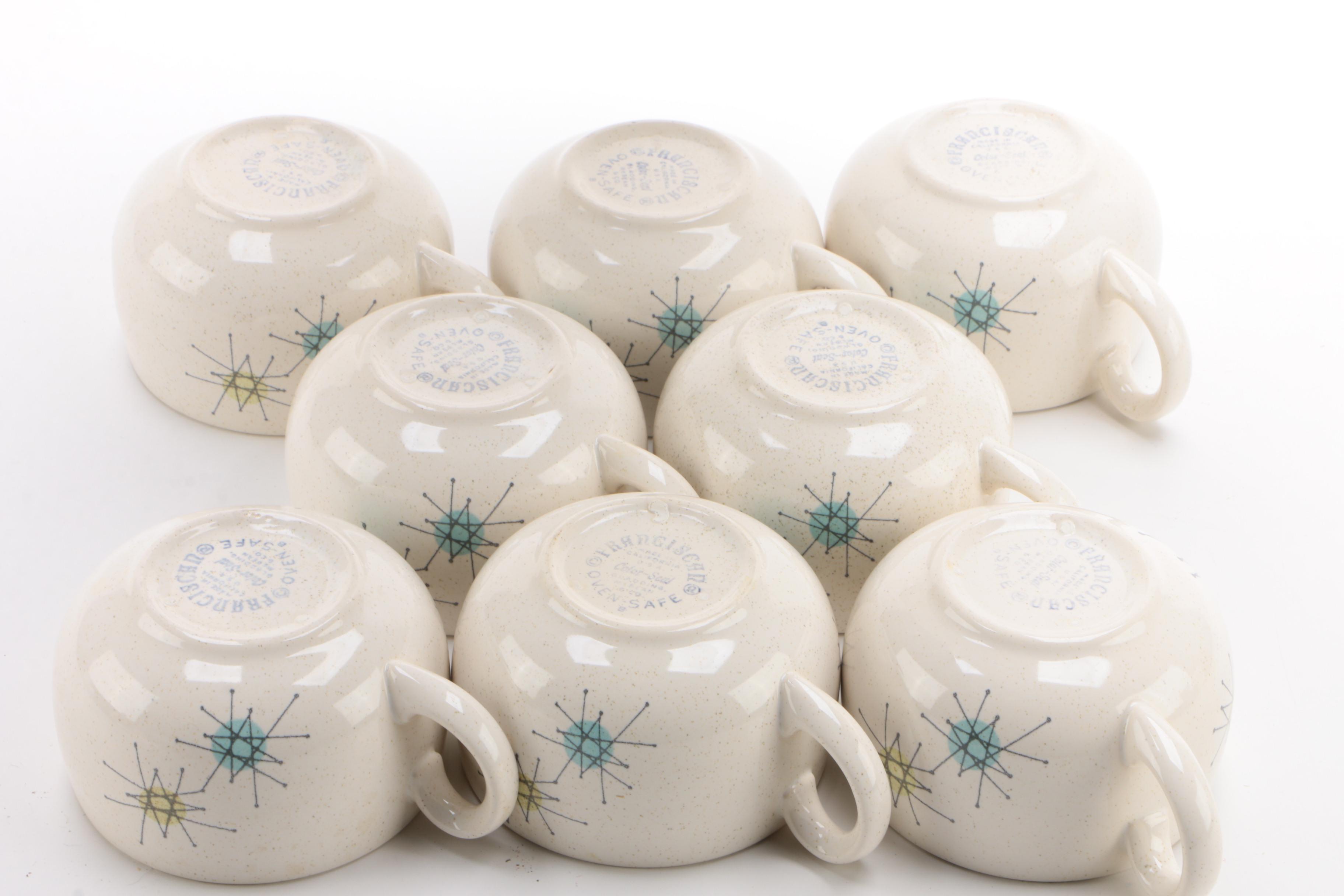 Franciscan "Starburst" Earthenware Dinnerware, Mid-20th Century