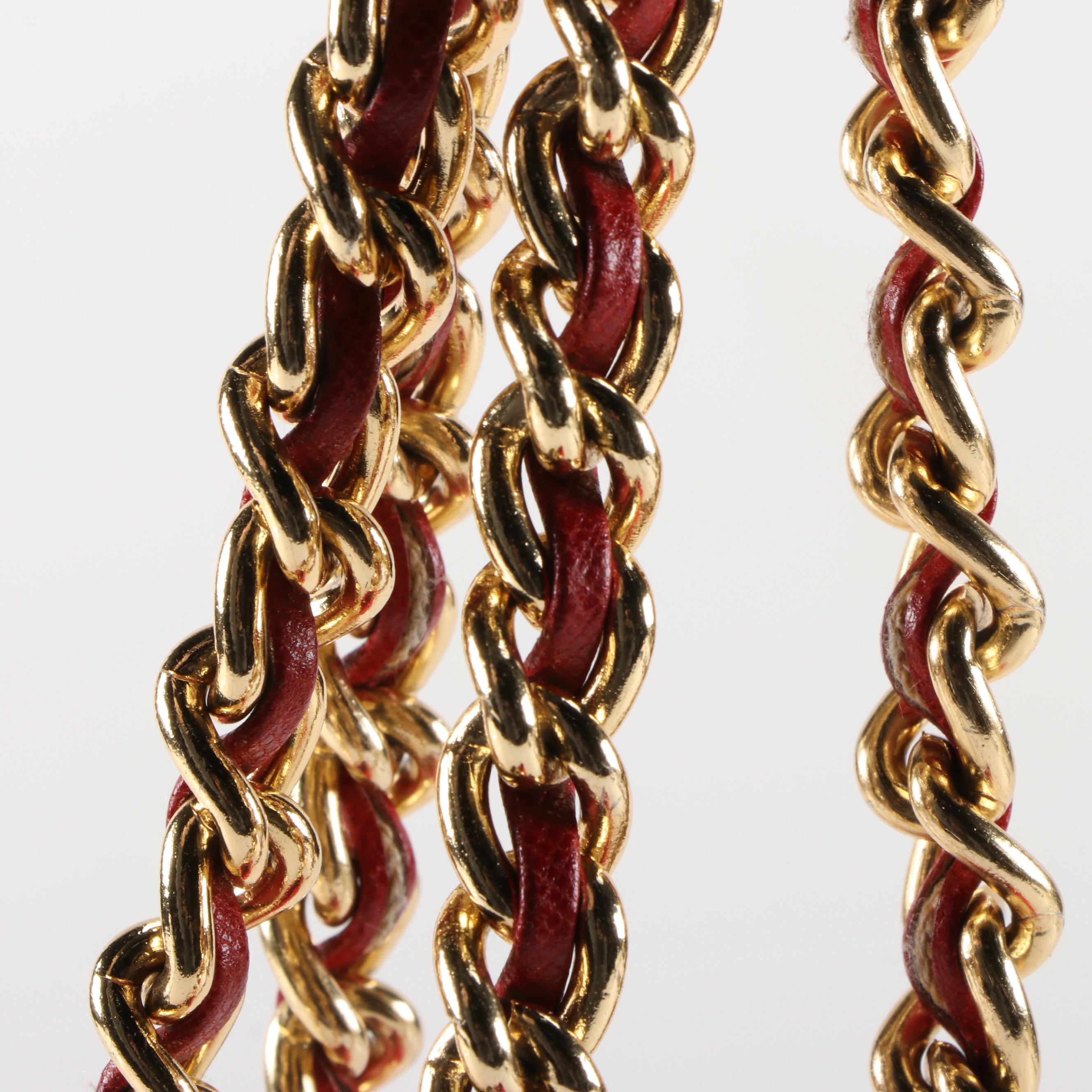 Prada Chain Shoulder Bag in Red Quilted Tessuto Nylon and Saffiano Leather Trim