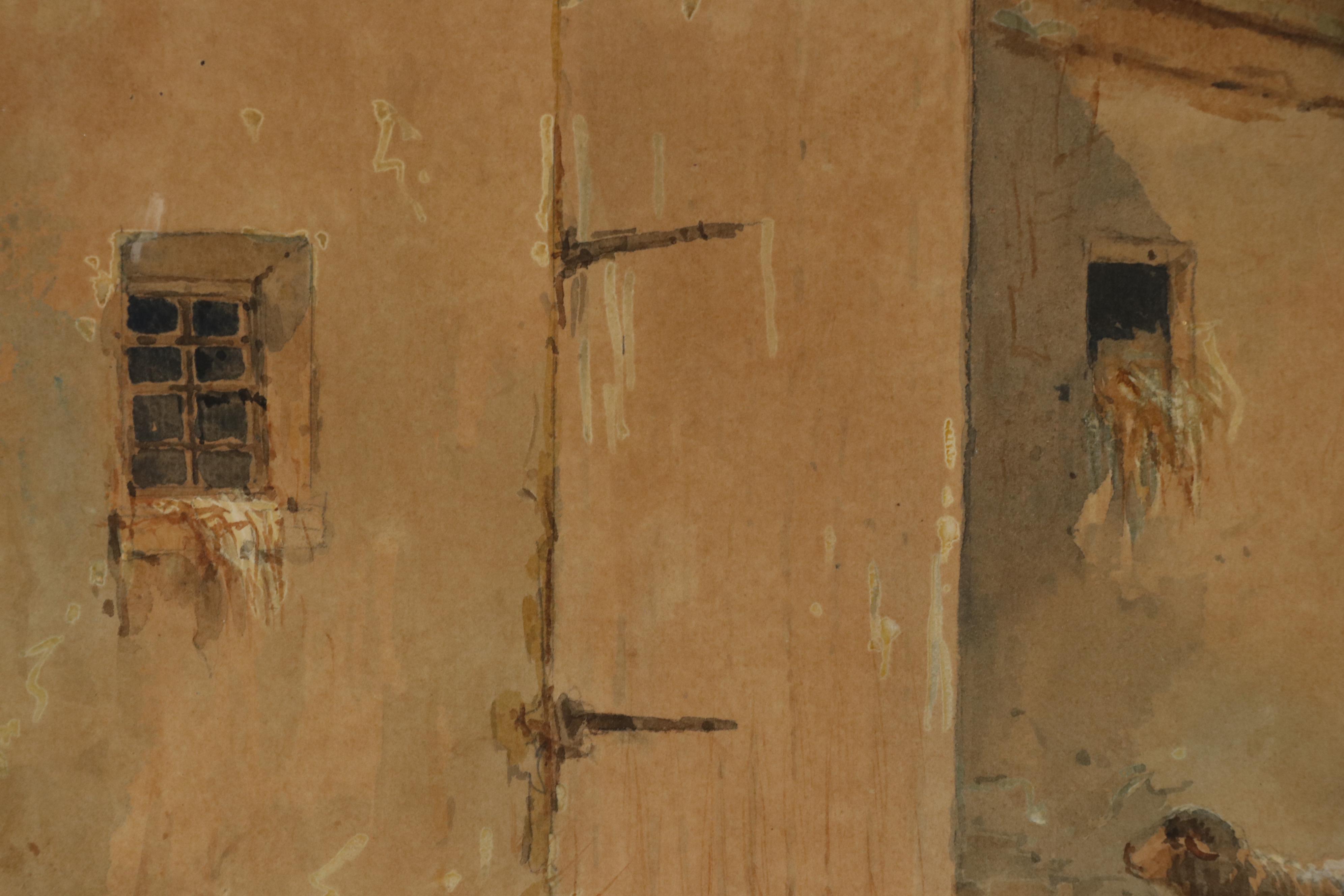 R. Hills Bemish Watercolor Painting of Sheep, Early 20th Century