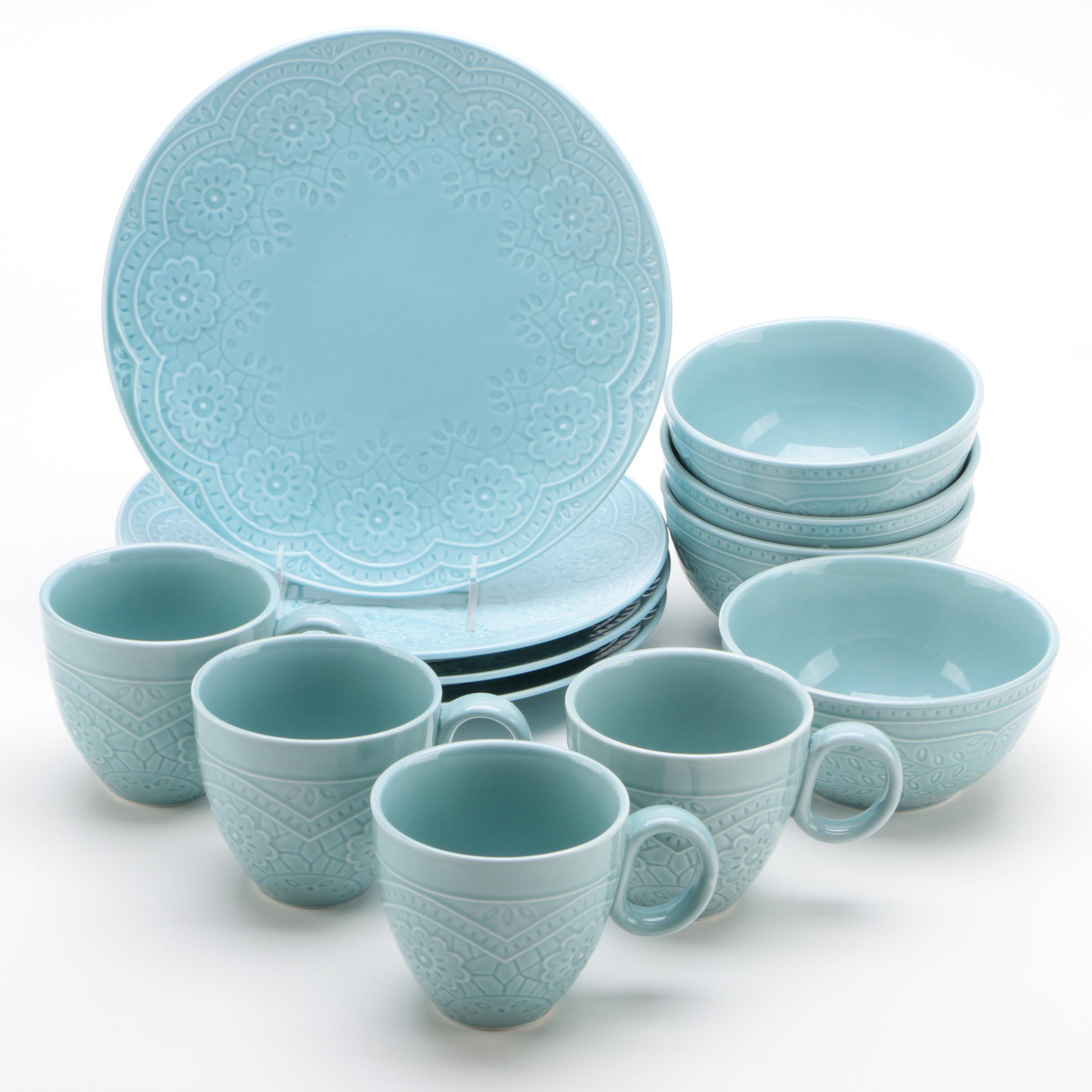 Gibson Elite "Alemany" Dinnerware with Other Trays and Placemats