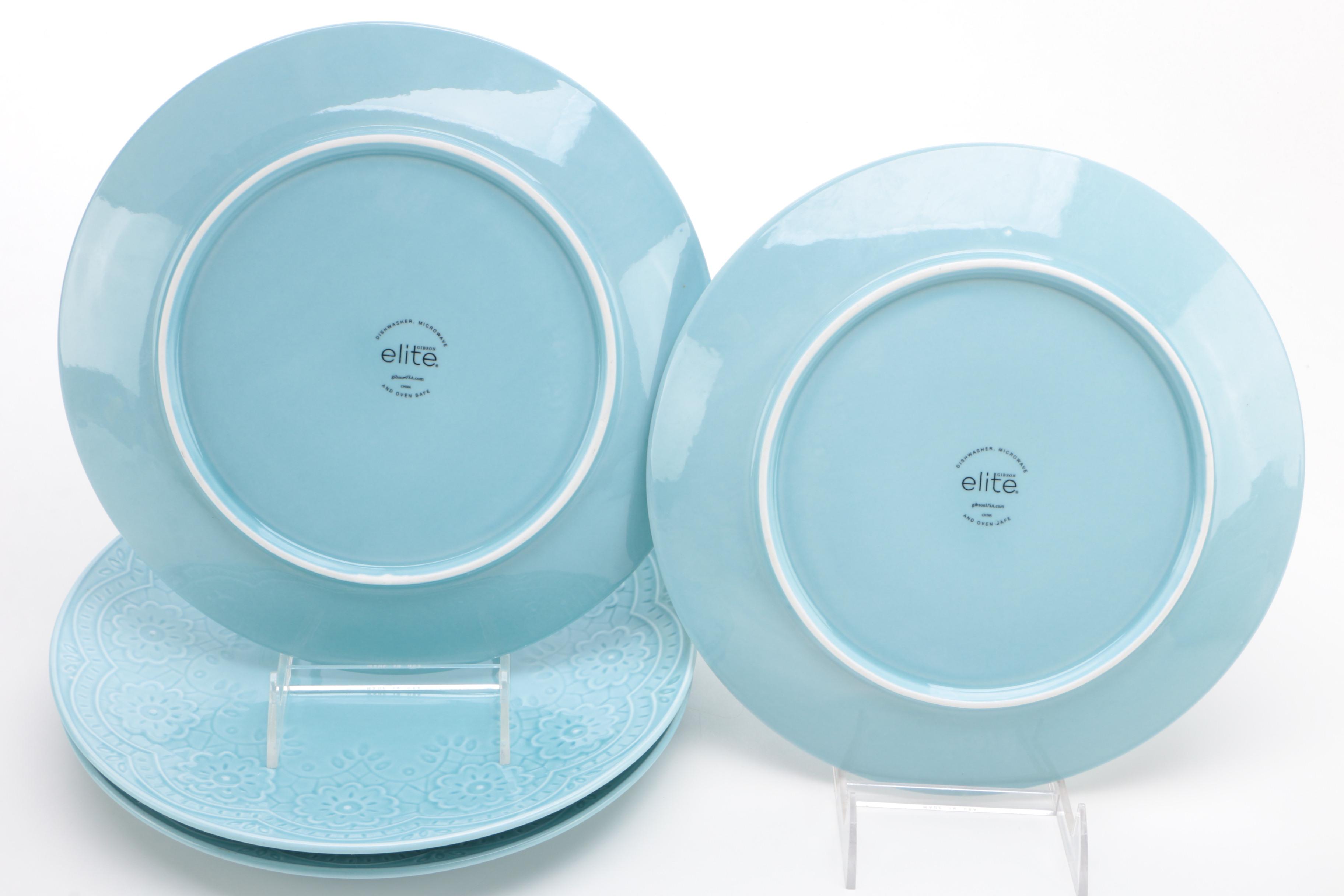 Gibson Elite "Alemany" Dinnerware with Other Trays and Placemats