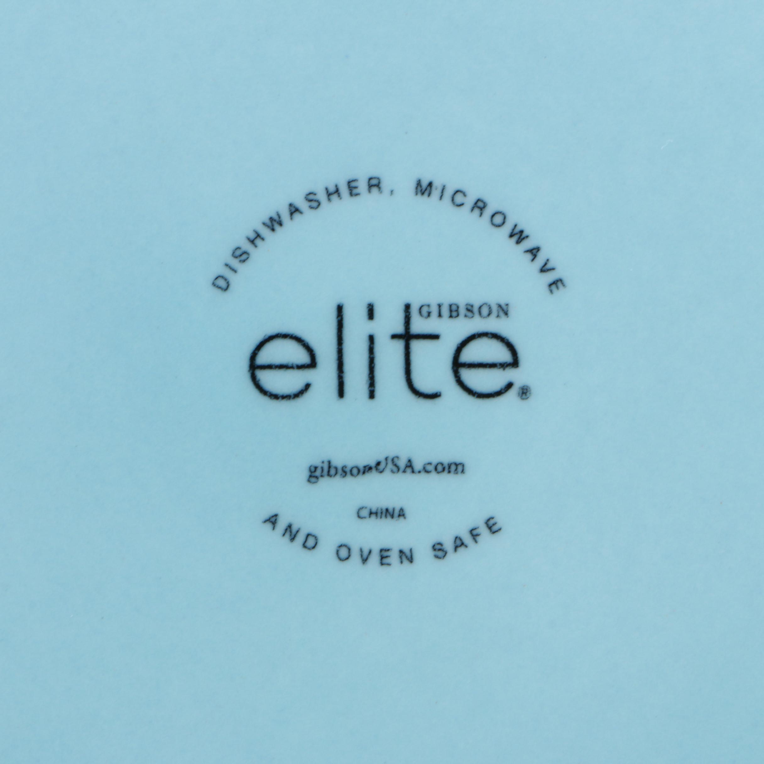 Gibson Elite "Alemany" Dinnerware with Other Trays and Placemats