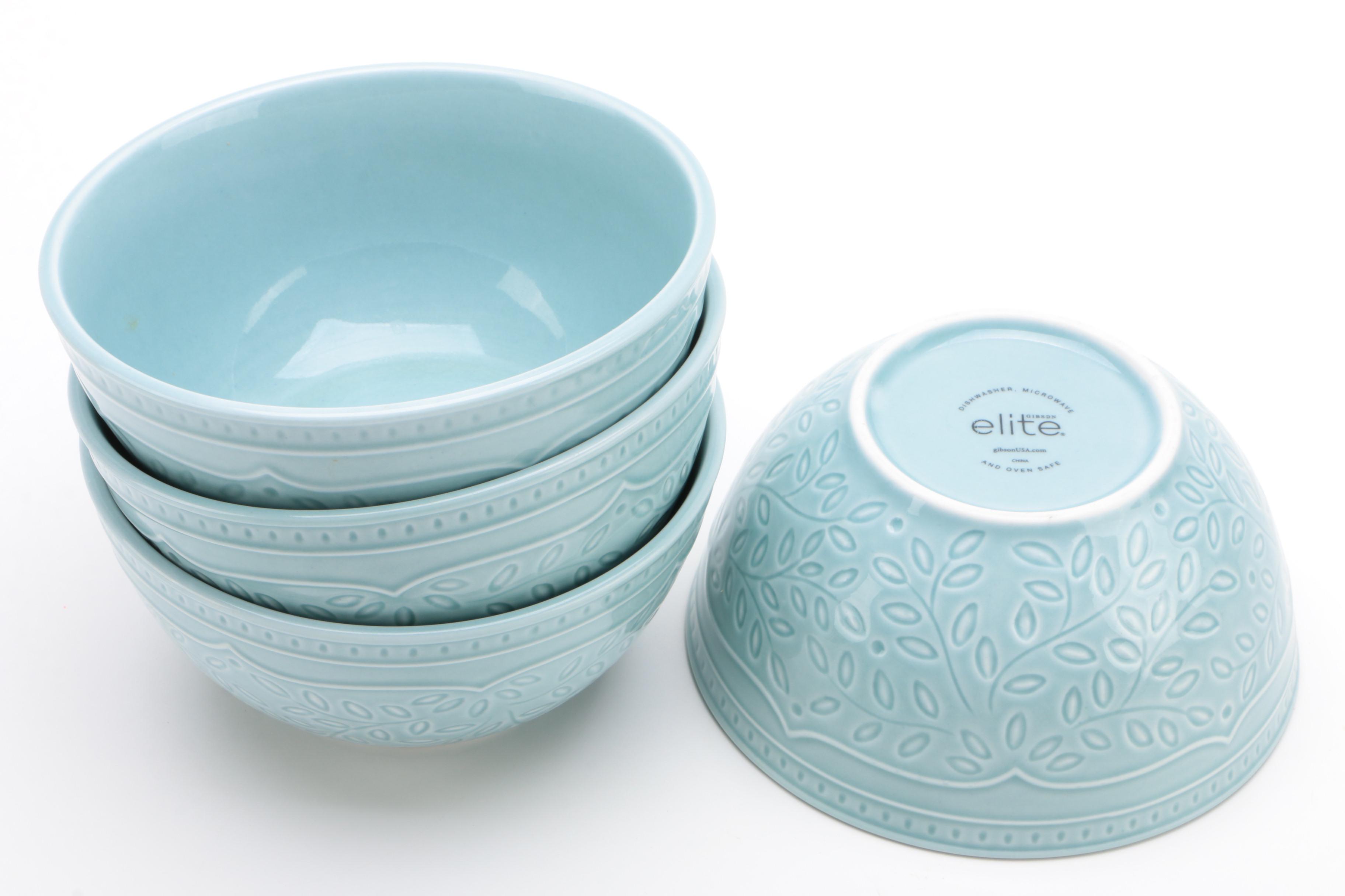 Gibson Elite "Alemany" Dinnerware with Other Trays and Placemats