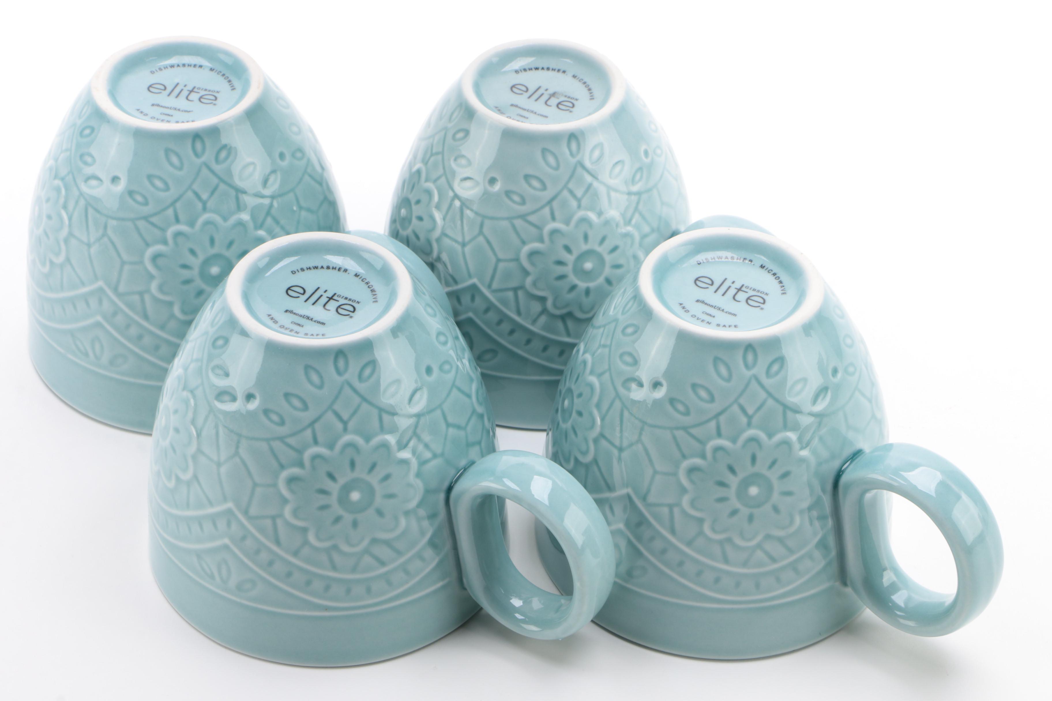 Gibson Elite "Alemany" Dinnerware with Other Trays and Placemats