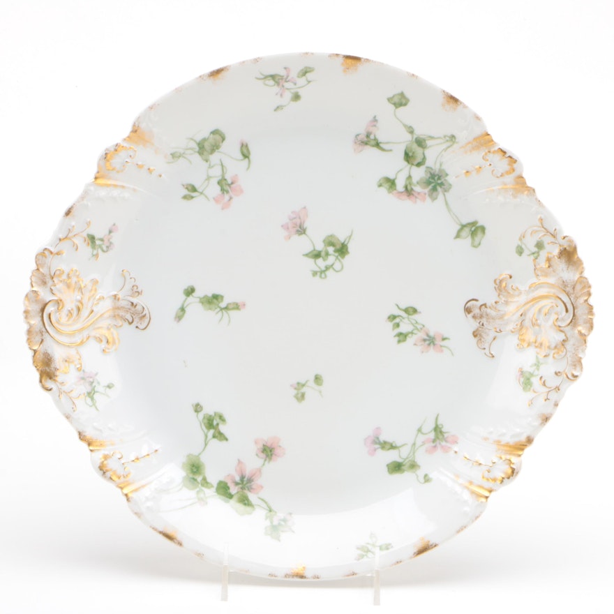 Charles Field Haviland Porcelain Platter with Floral Motif, 1891-1899
