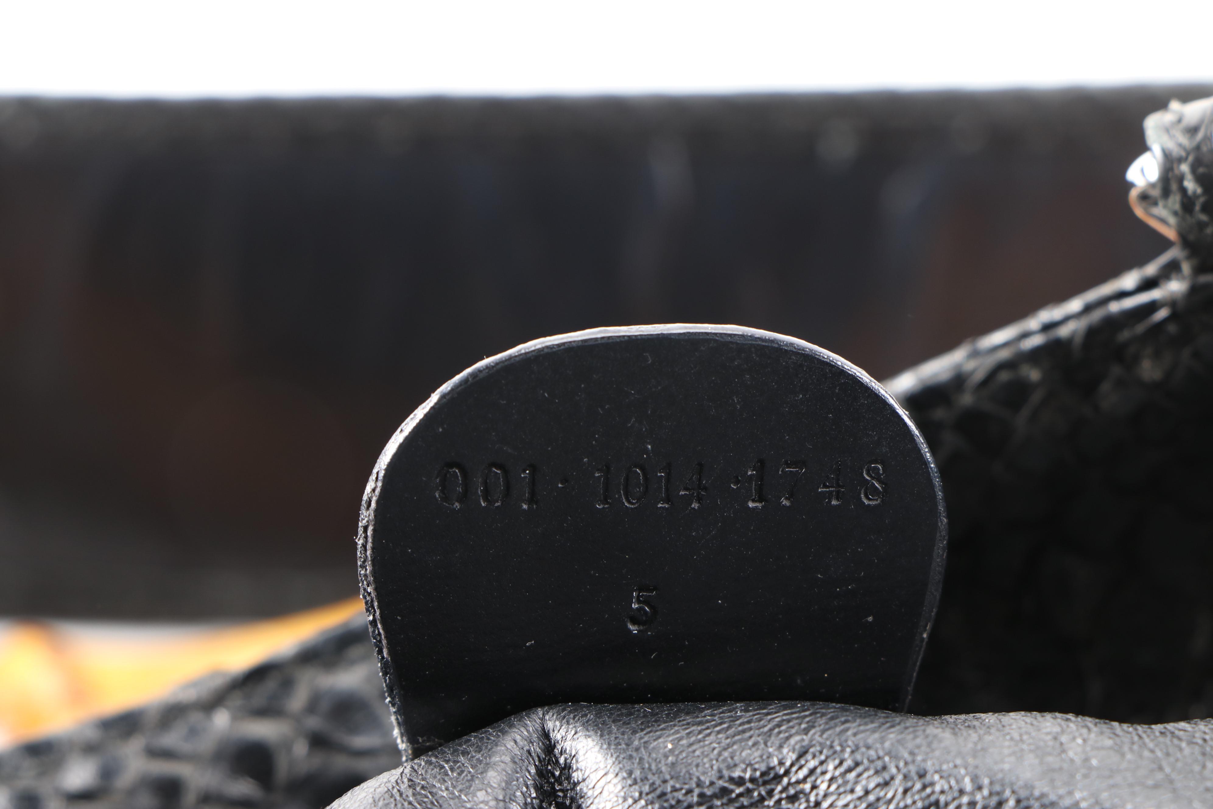 Gucci Bamboo Bucket Bag in Dyed Black Python Skin and Leather, Vintage