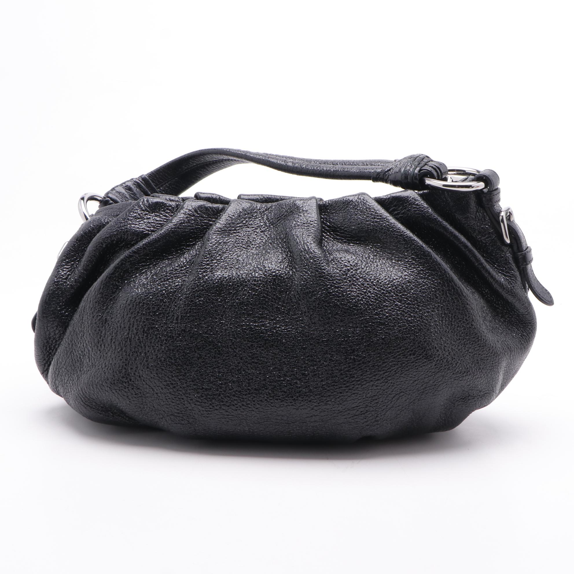 Prada Nero Cervo Lux Leather Shoulder Bag