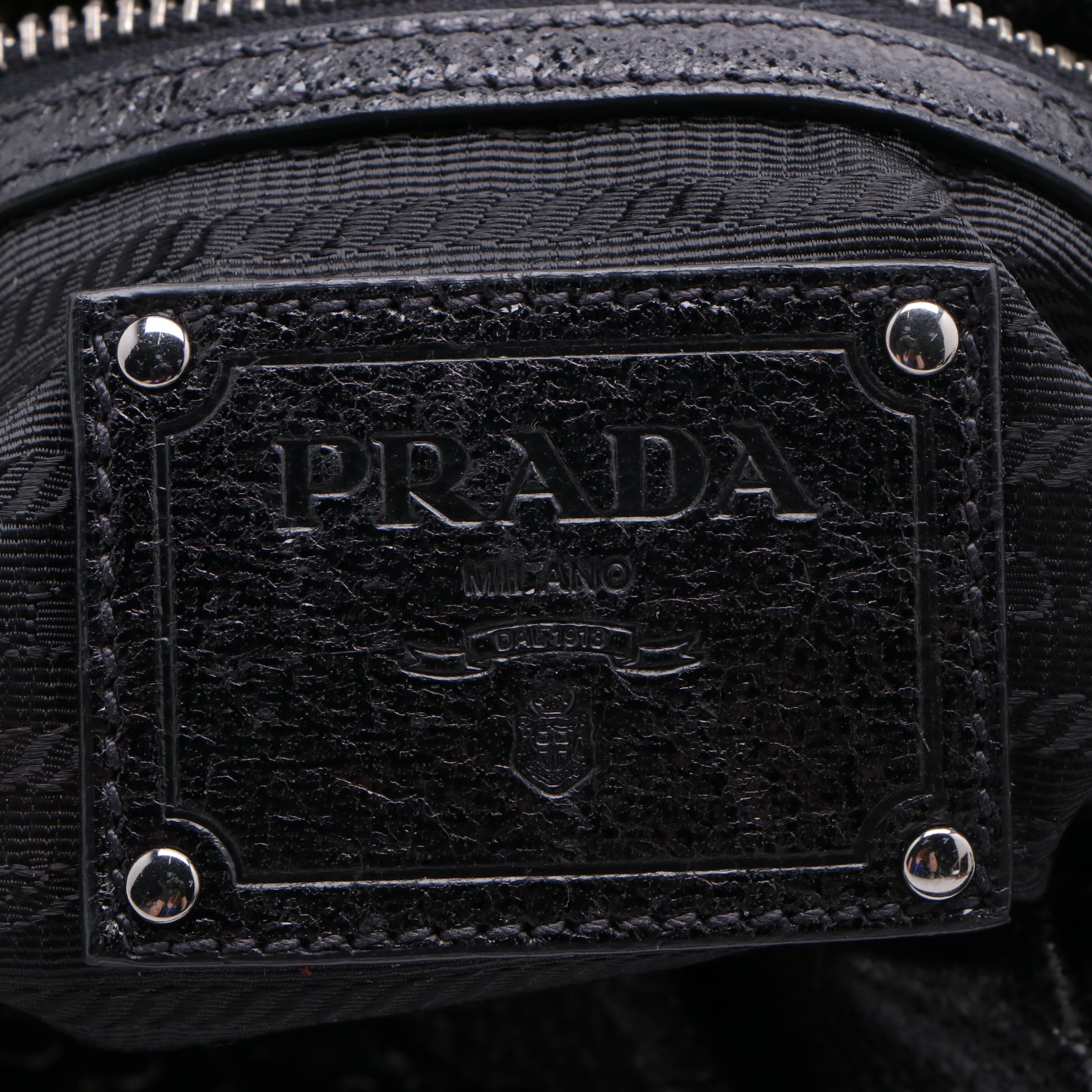 Prada Nero Cervo Lux Leather Shoulder Bag