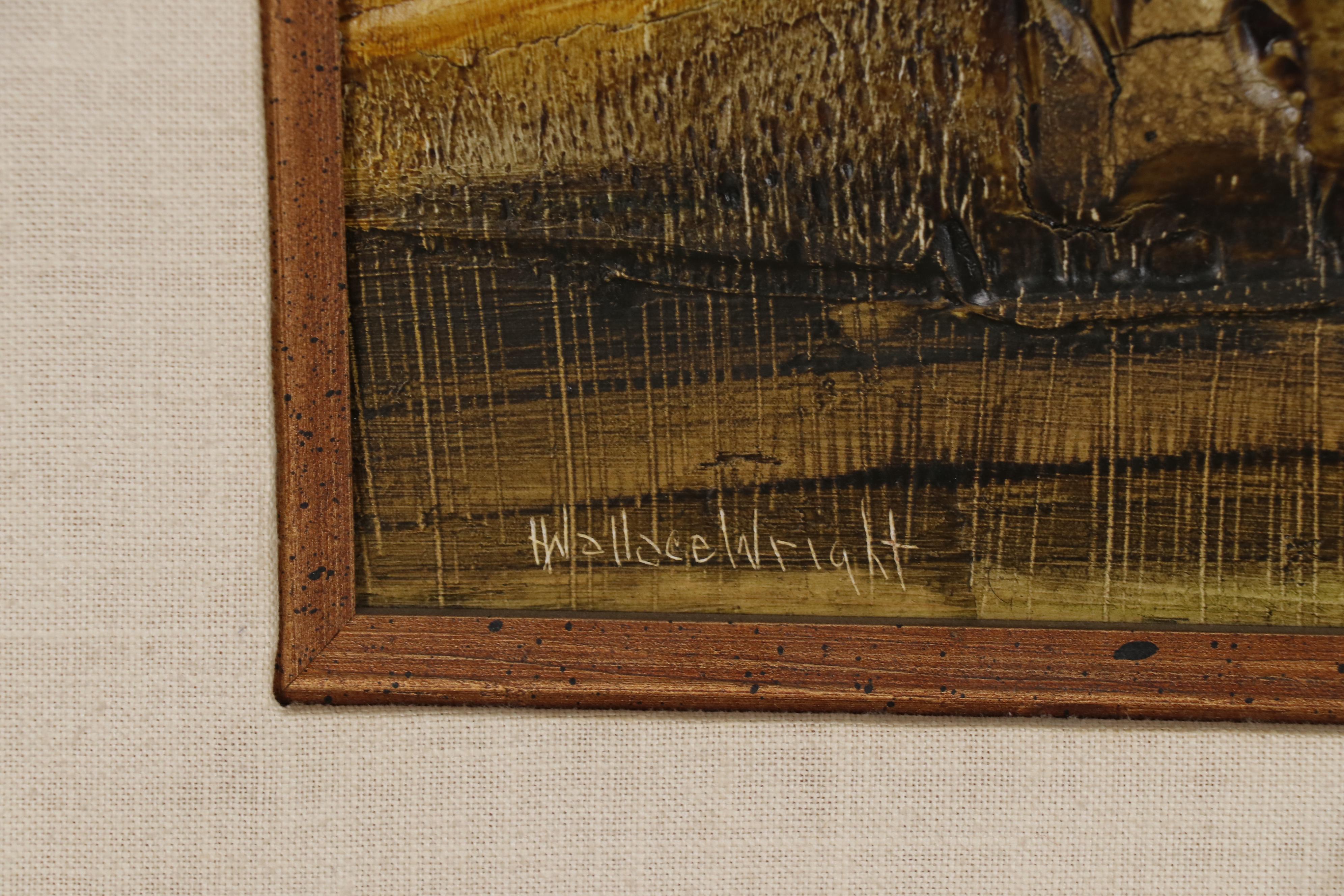 H. Wallace Wright Abstract Oil Painting