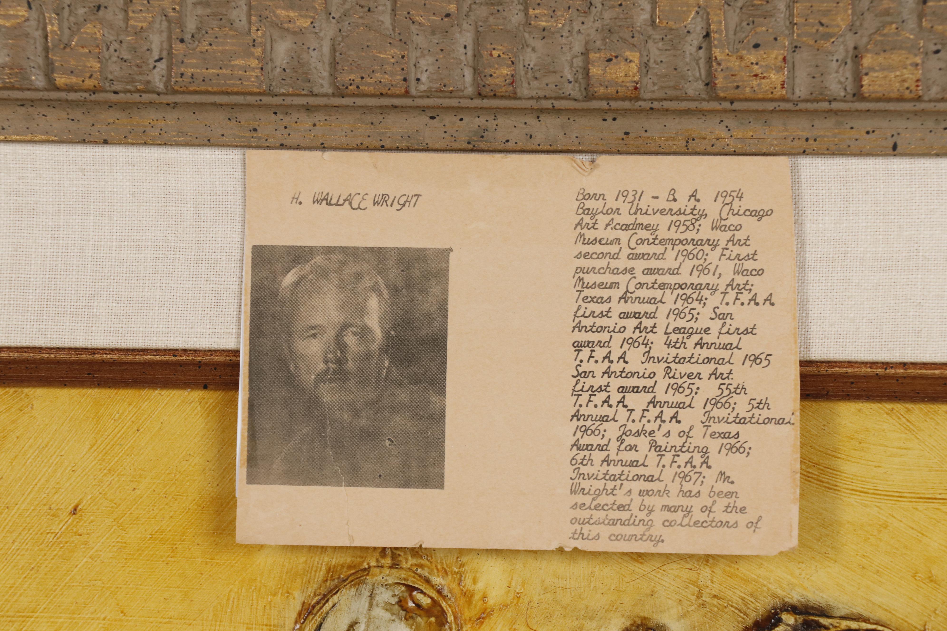 H. Wallace Wright Abstract Oil Painting