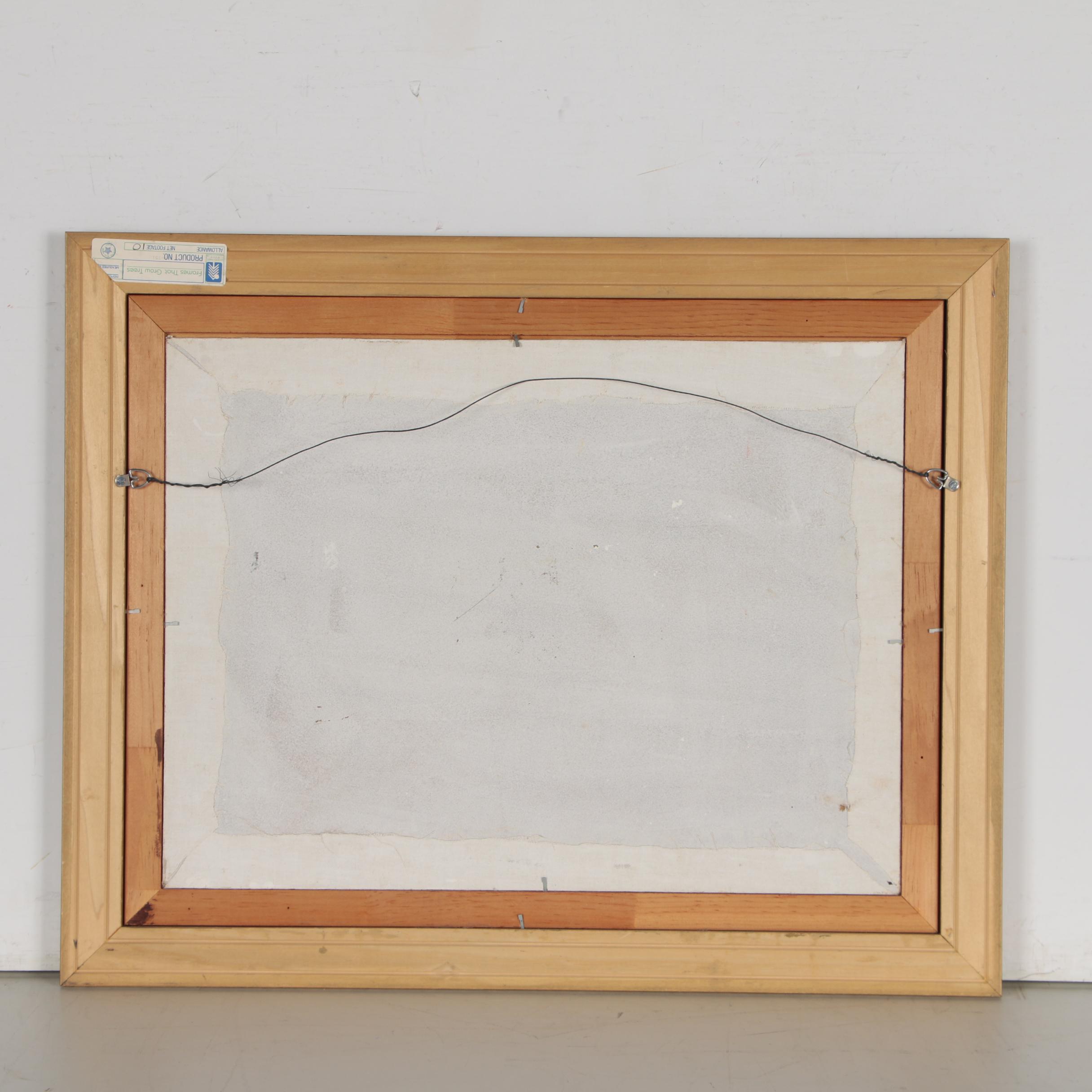 John Charles Roach Oil Painting of Hay Bales, 1994