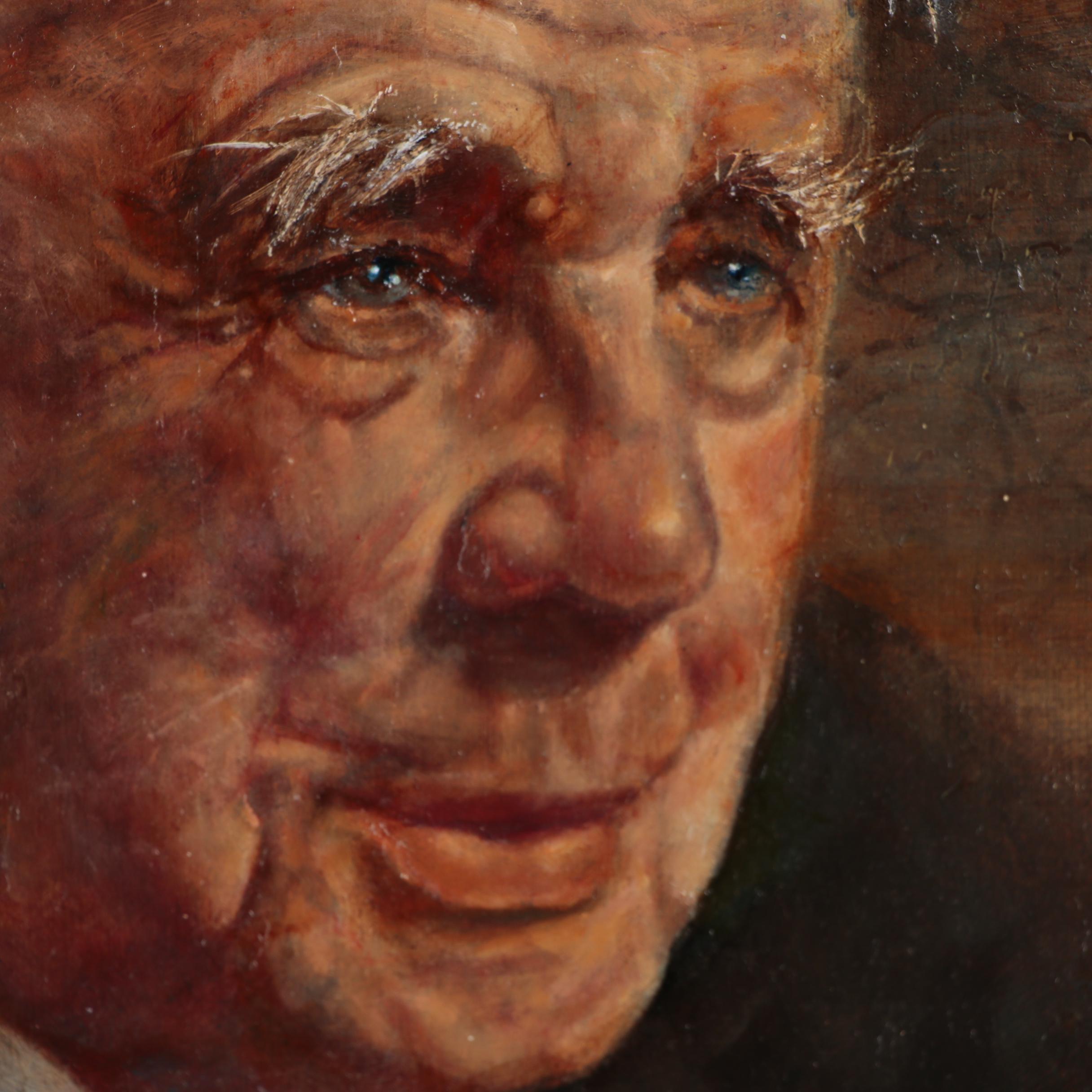 Judy Horowitz Oil Painting Portrait of Robert Frost, 1999