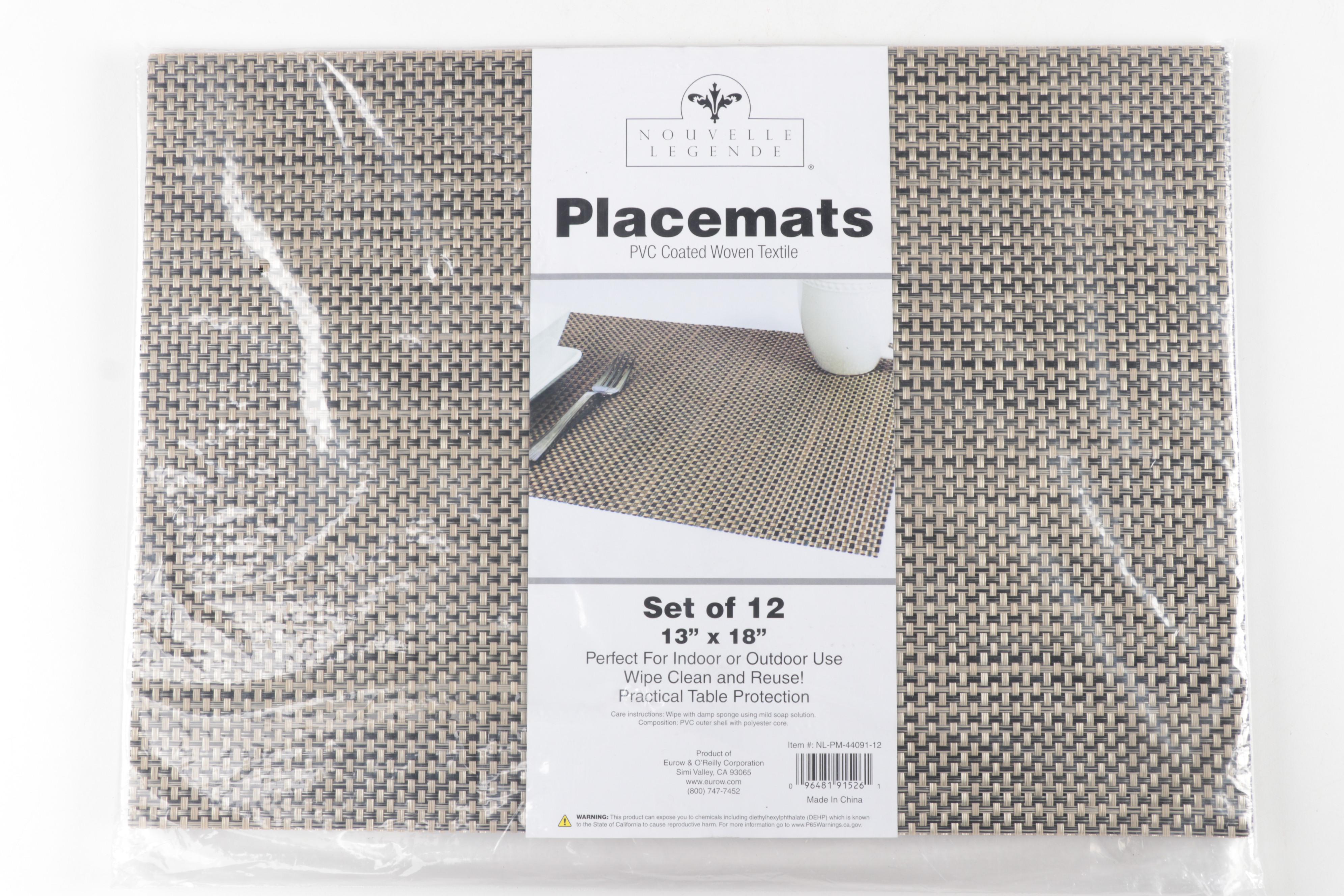 Gibson Elite "Alemany" Dinnerware with Other Trays and Placemats