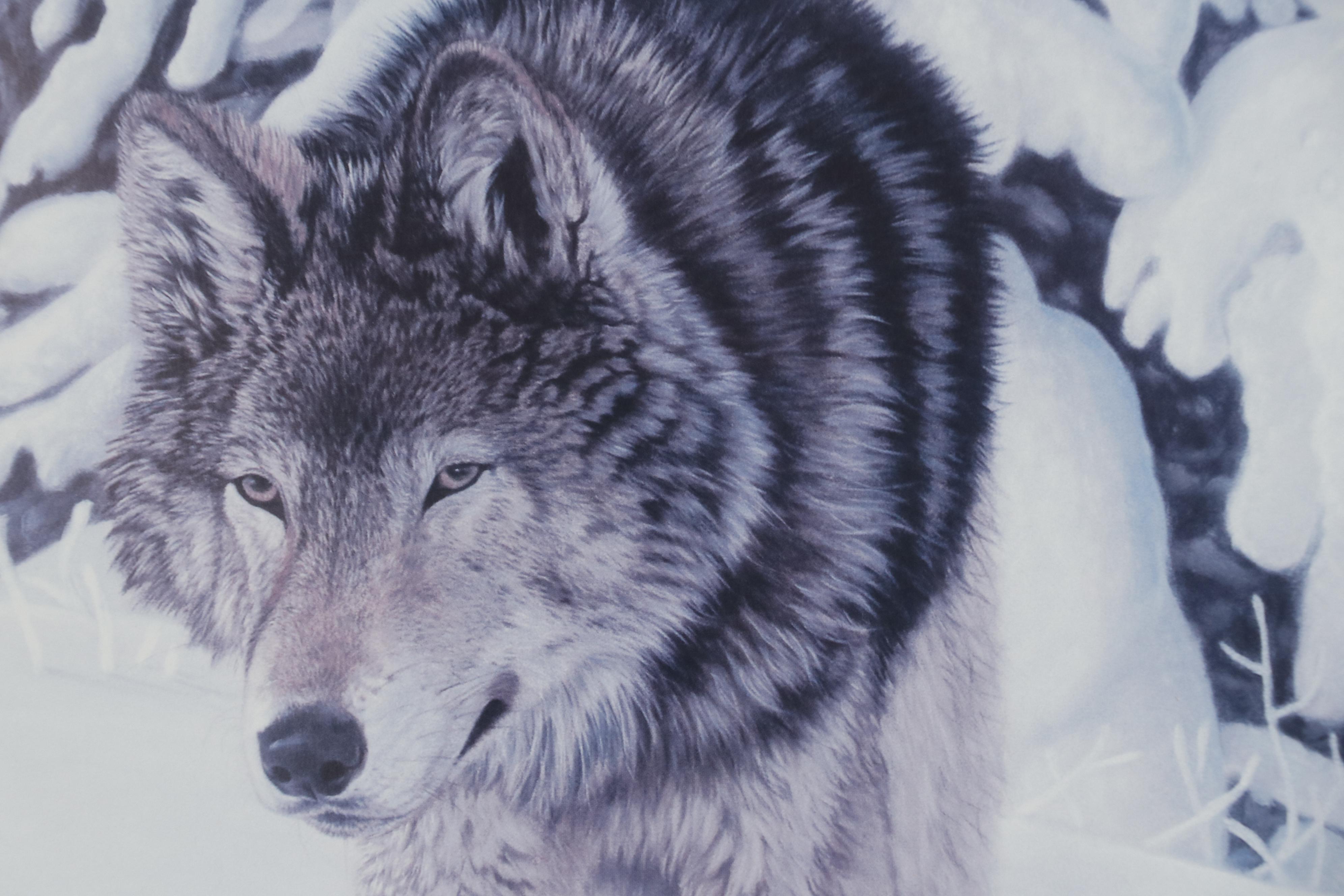 Kathy Walbaum Offset Lithograph of Wolves