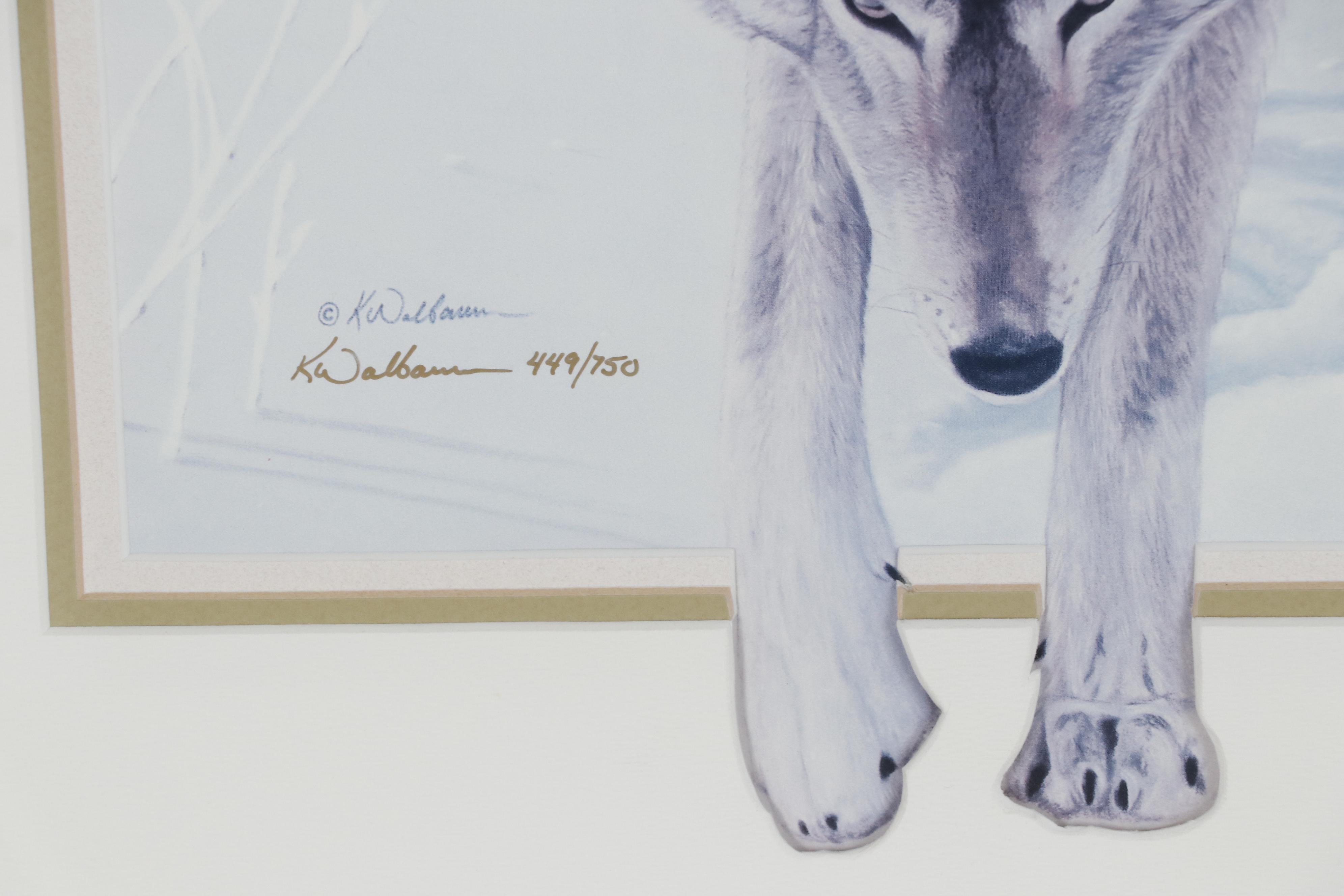 Kathy Walbaum Offset Lithograph of Wolves