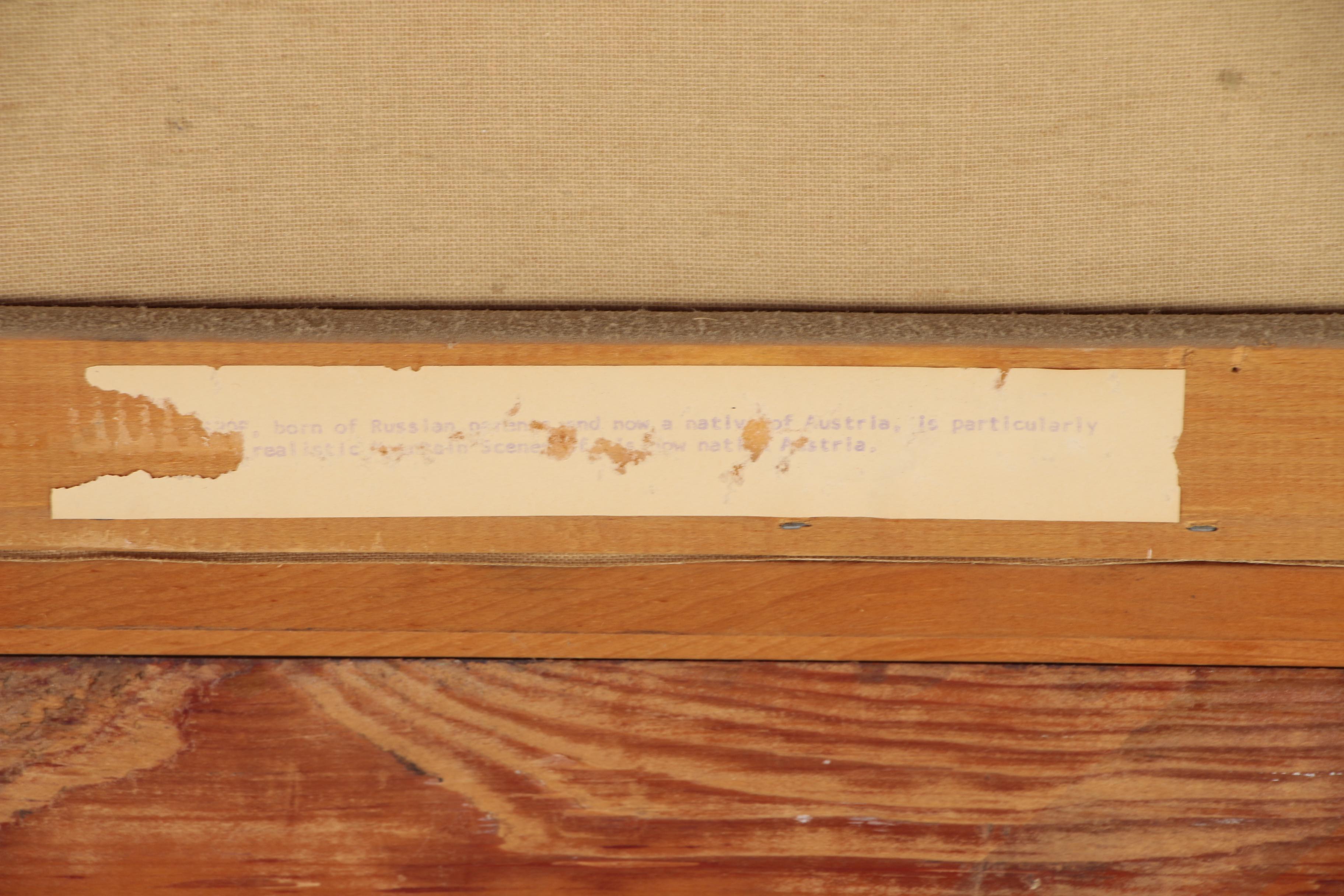 P. Olshof Oil Painting of Mountainside Landscape