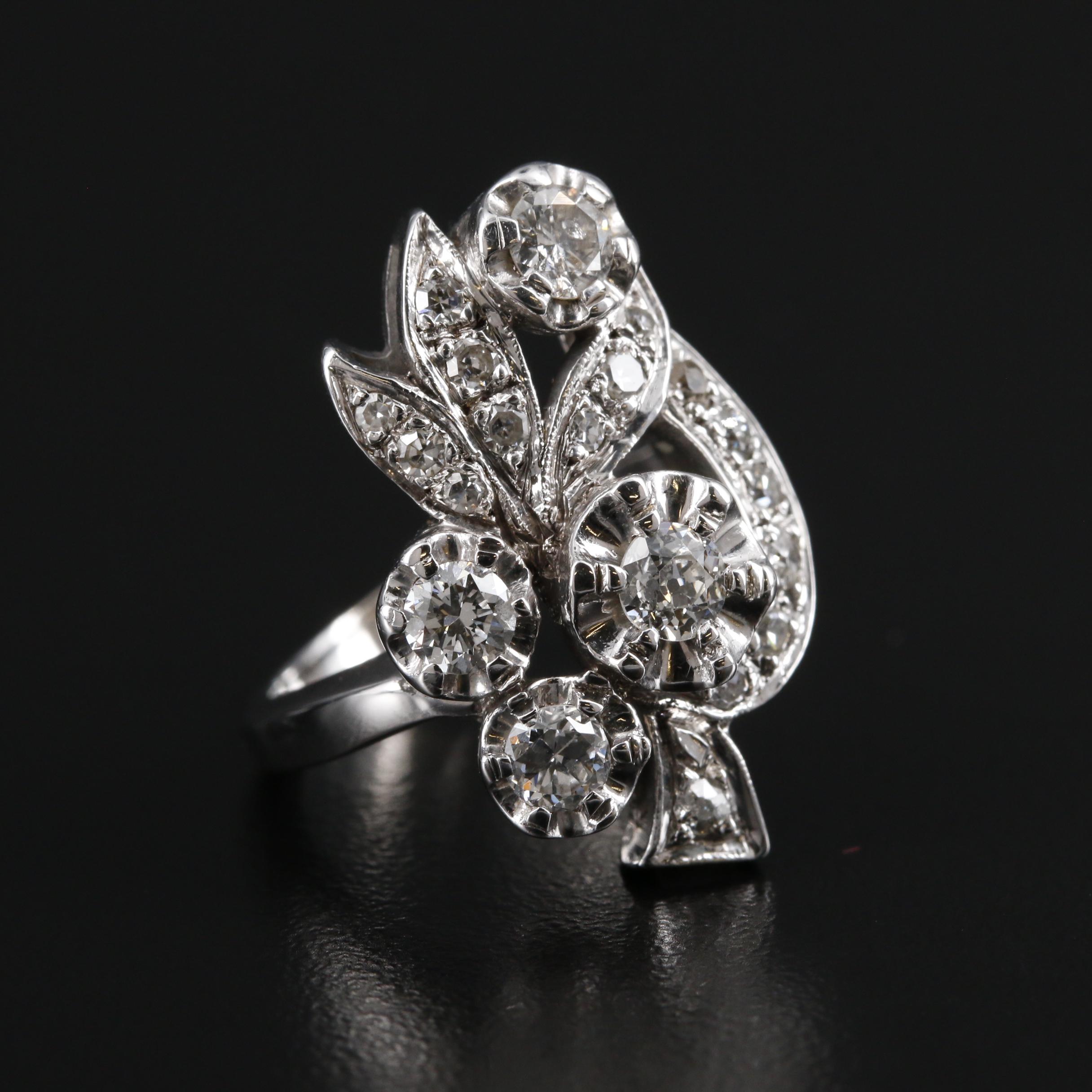 Vintage 14K Gold 1.13 CTW Diamond Ring