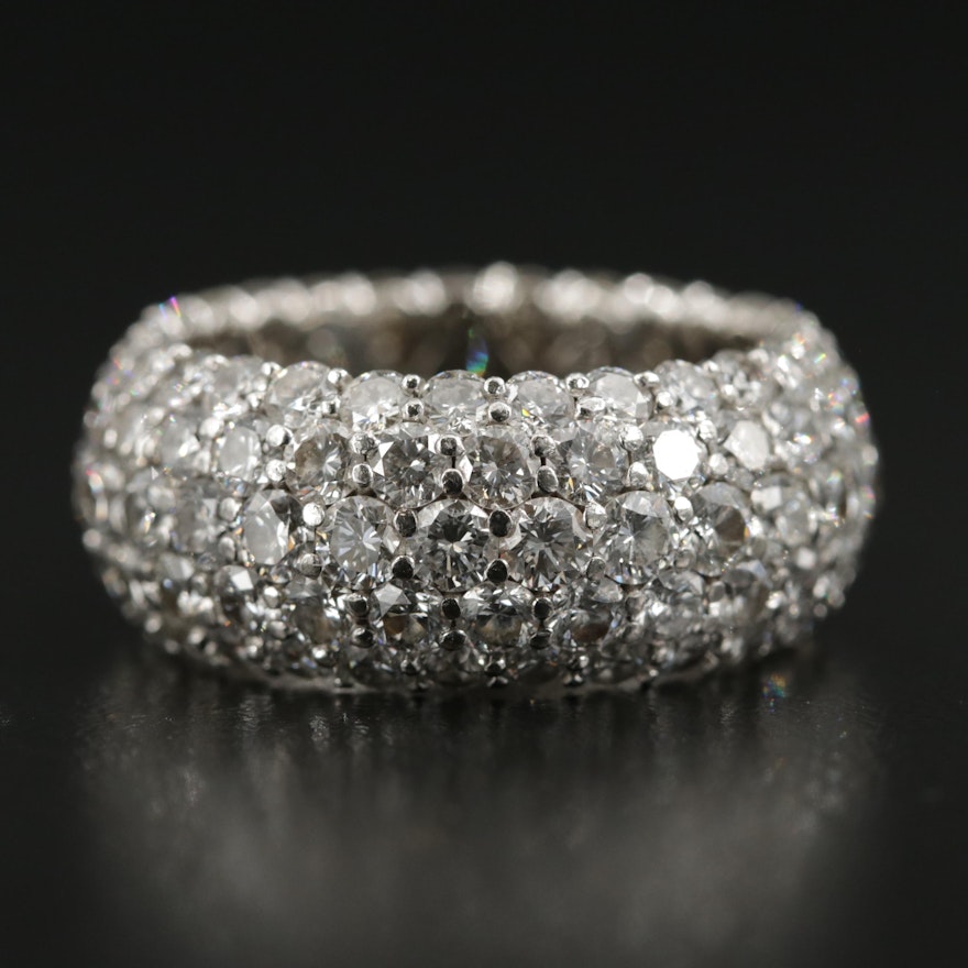 Platinum 7.97 CTW Pavé Diamond Ring