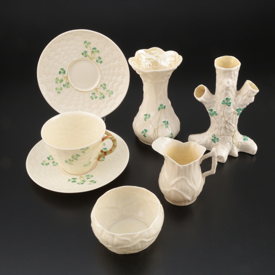 Belleek Porcelain Vases and Tableware, 1926–1980
