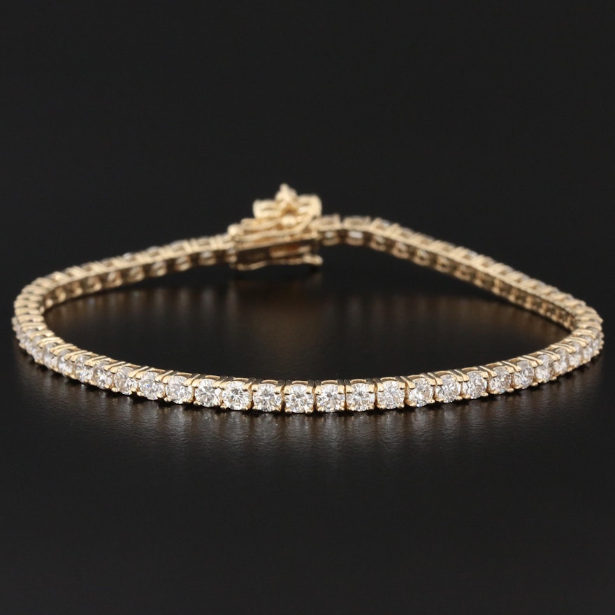 14K Gold 5.03 CTW Diamond Tennis Bracelet