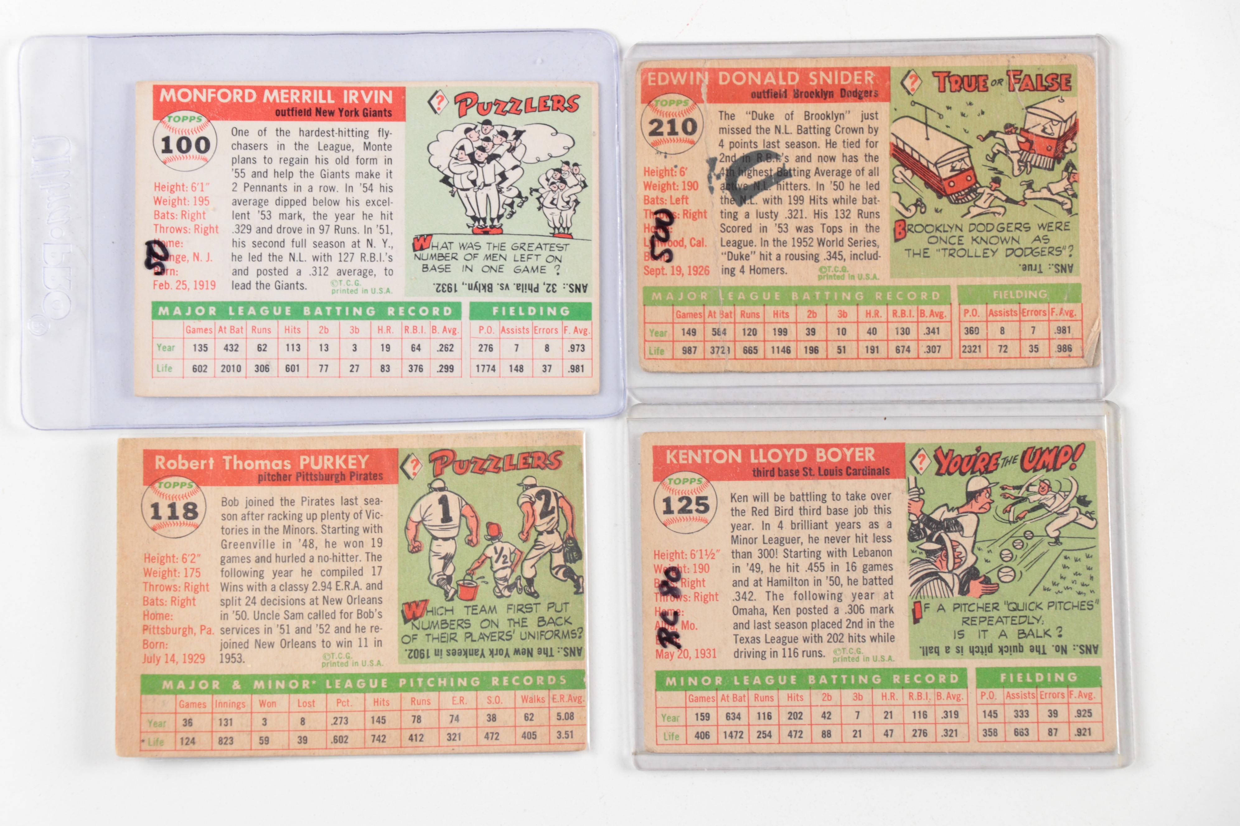 1955 Topps Baseball Cards