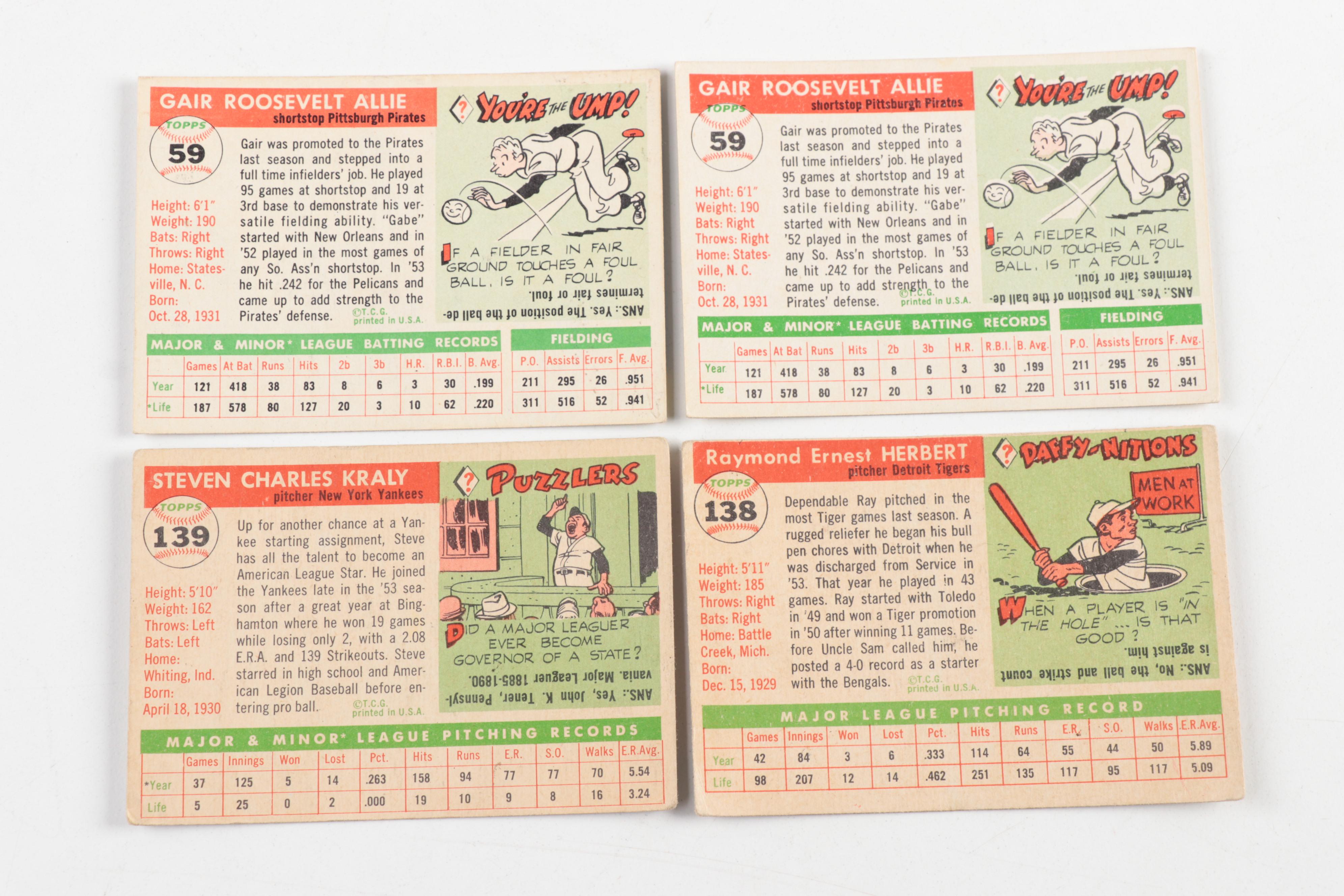 1955 Topps Baseball Cards