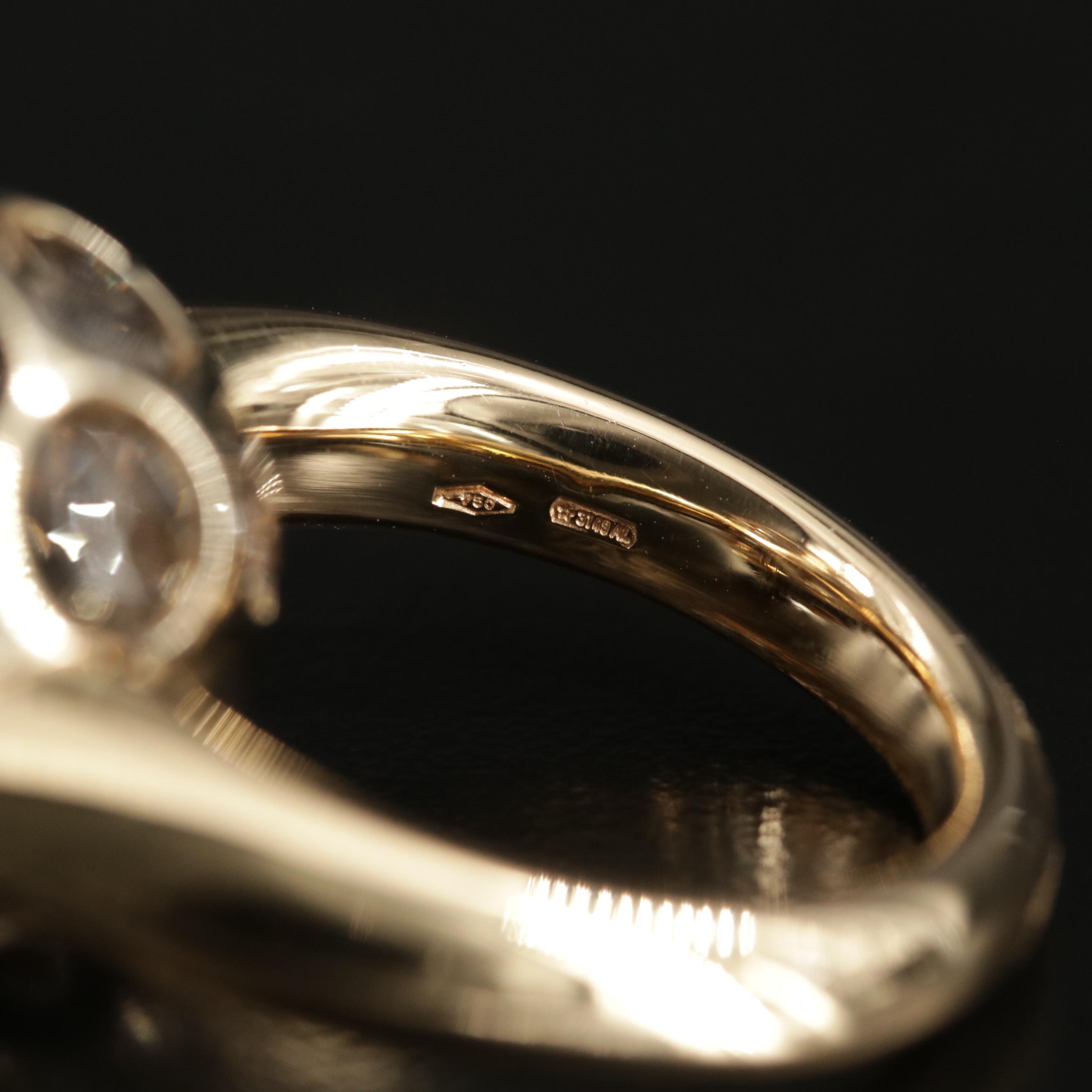 Pomellato 18K Yellow Gold Smoky Quartz Orb Ring