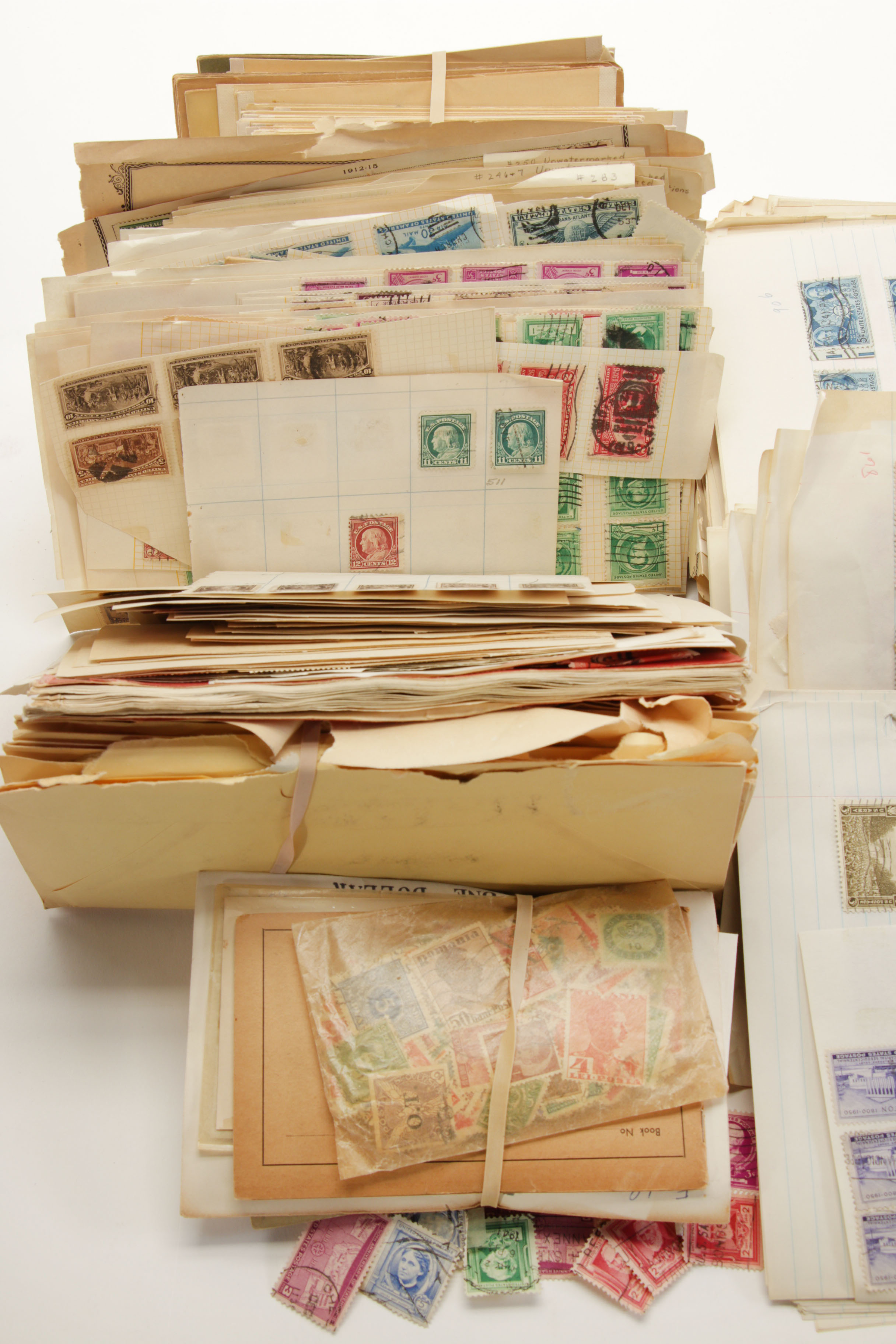 Hundreds of Vintage U.S. and Foreign Postage Stamps
