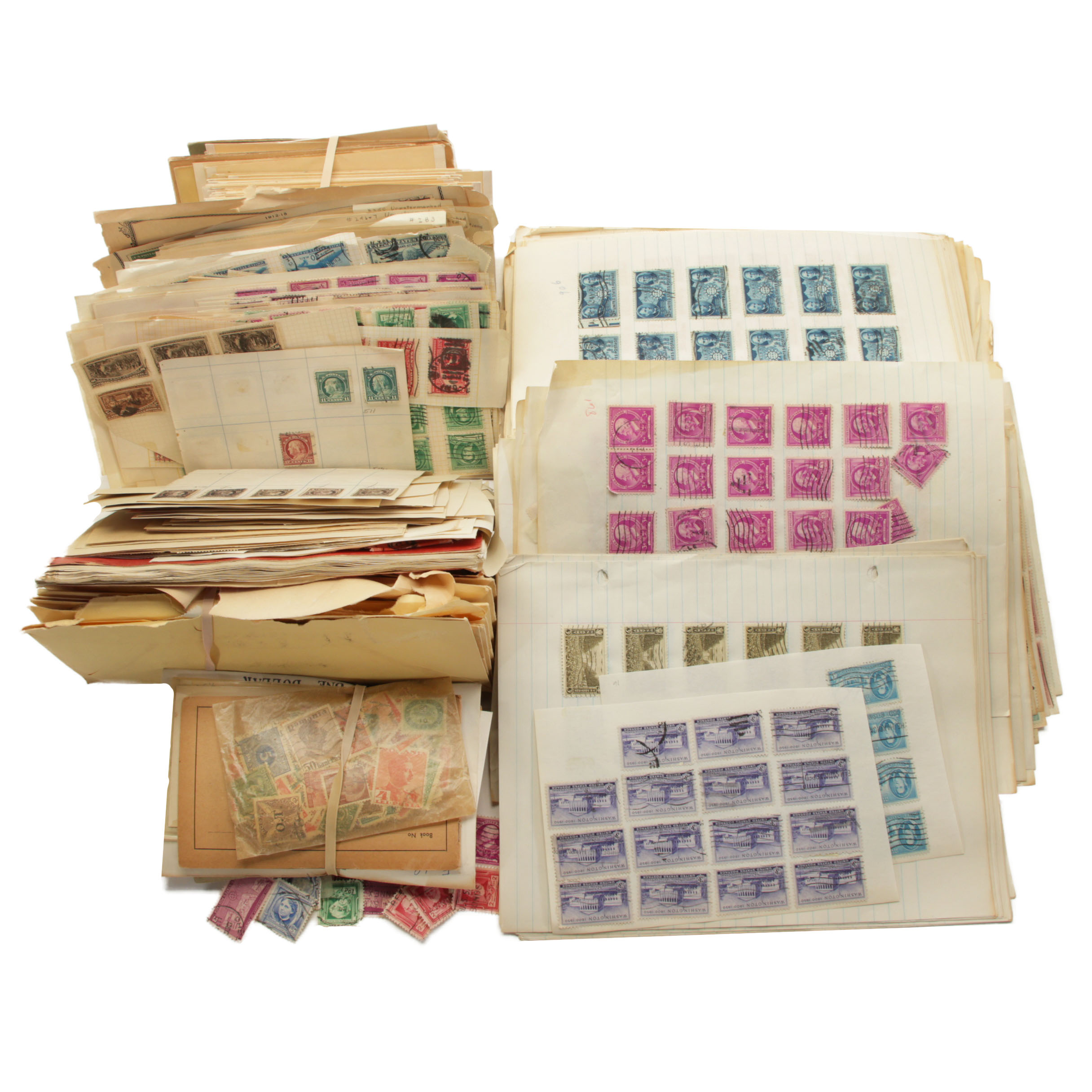Hundreds of Vintage U.S. and Foreign Postage Stamps