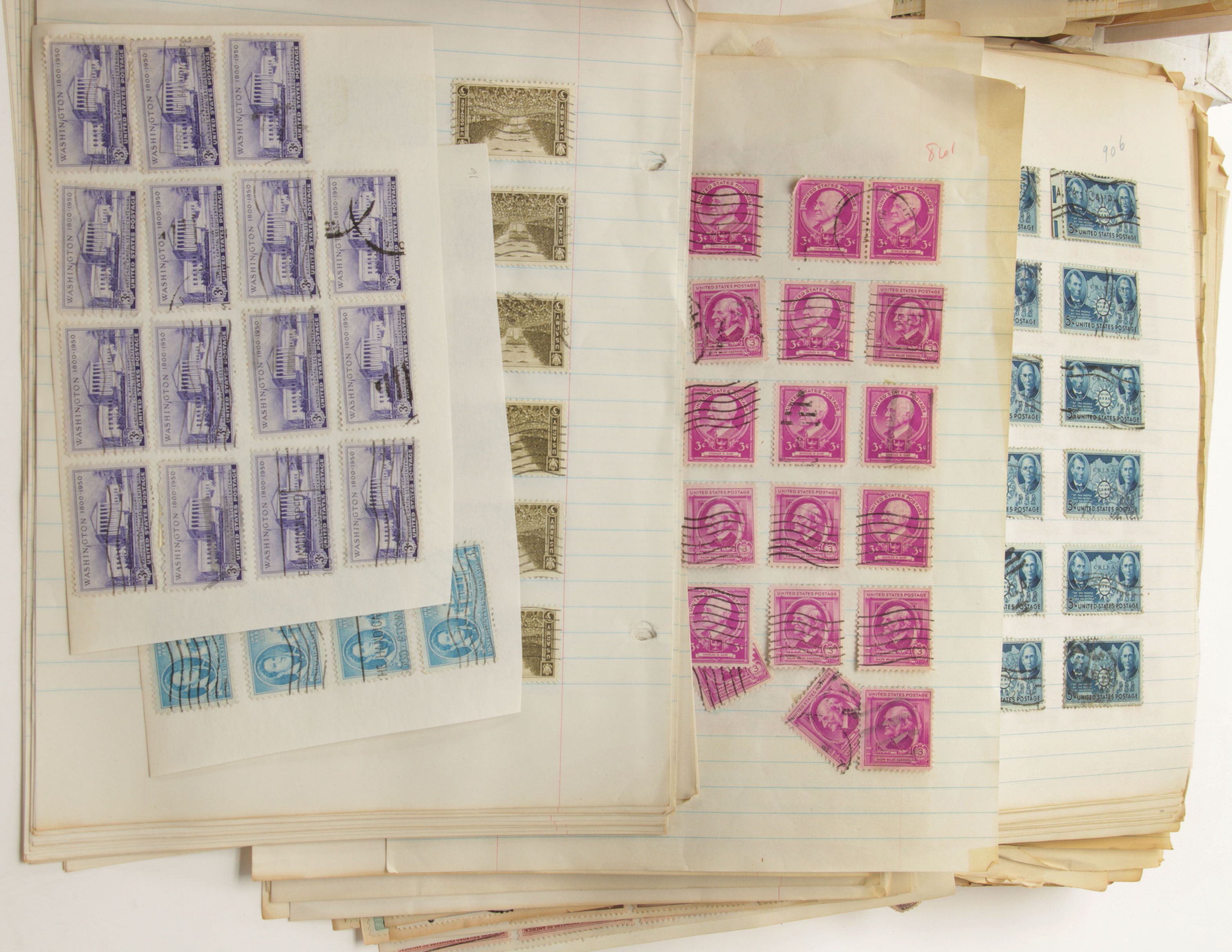Hundreds of Vintage U.S. and Foreign Postage Stamps