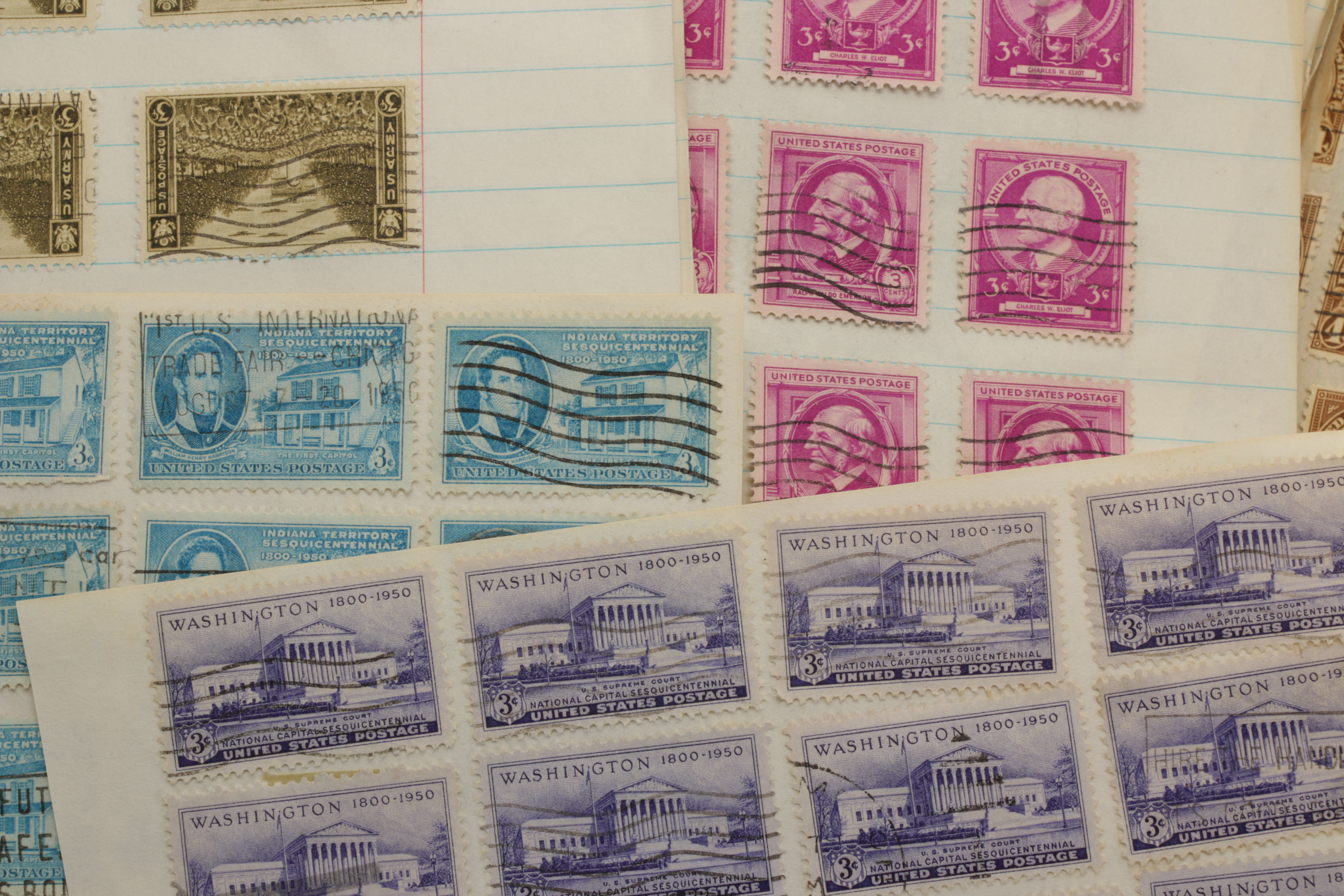 Hundreds of Vintage U.S. and Foreign Postage Stamps